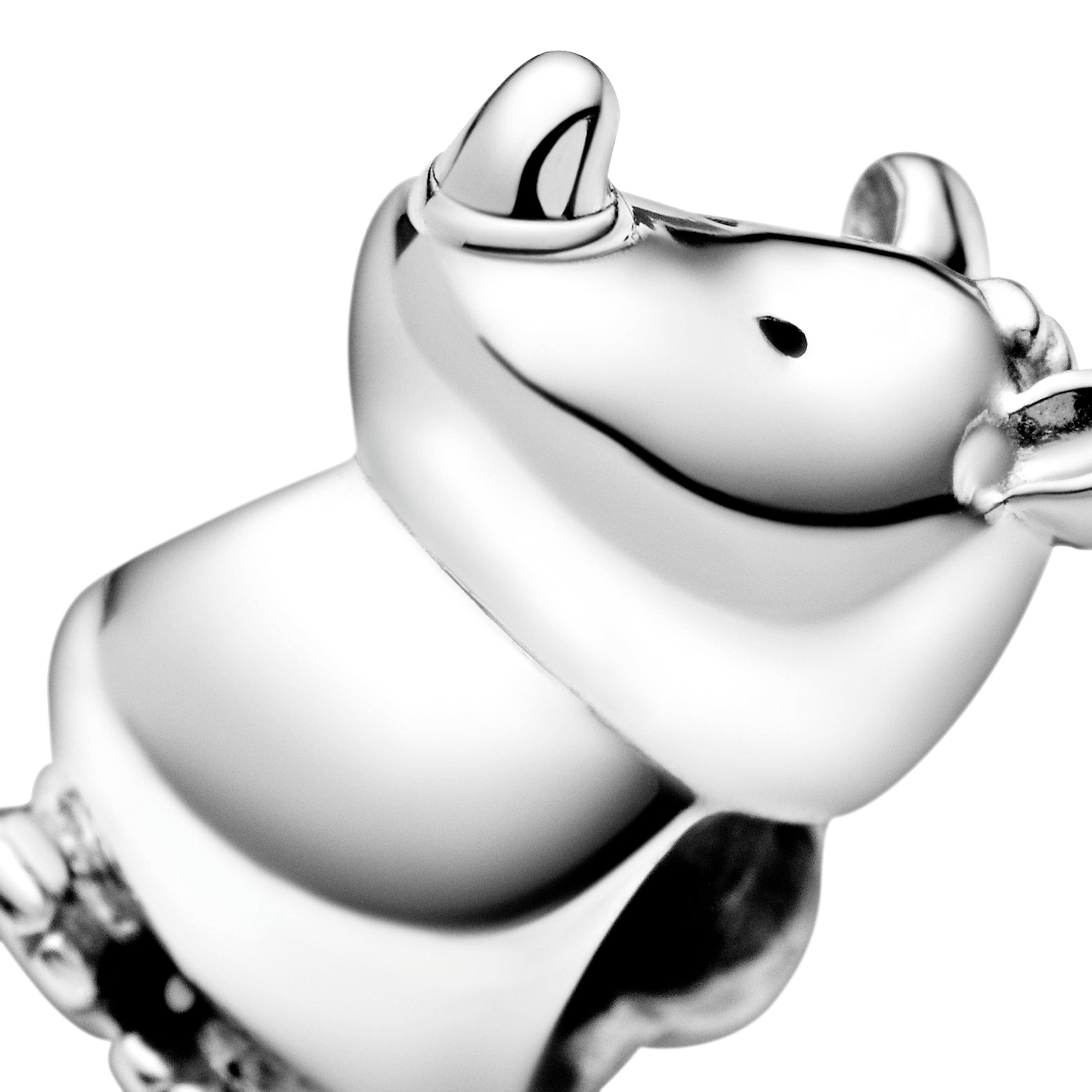 PANDORA Rino The Rhinoceros Charm Sterling Silver Charms Bracelet Charm Jewelry Gift