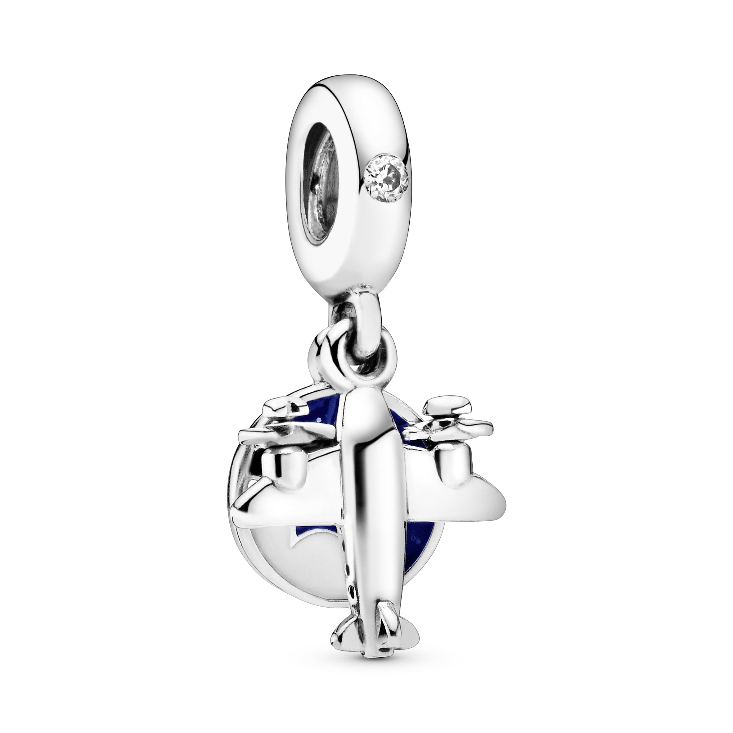 PANDORA Propeller Plane Dangle Charm Sterling Silver Travel Charms Bracelet Charm Jewelry Gift