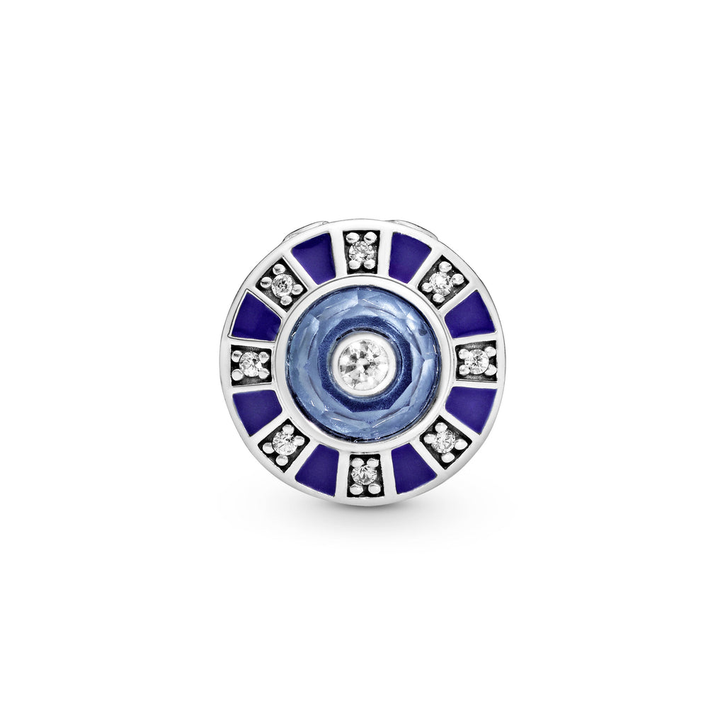 PANDORA Blue Mosaic Charm Cubic Zirconia Charms Bracelet Charm Jewelry Gift