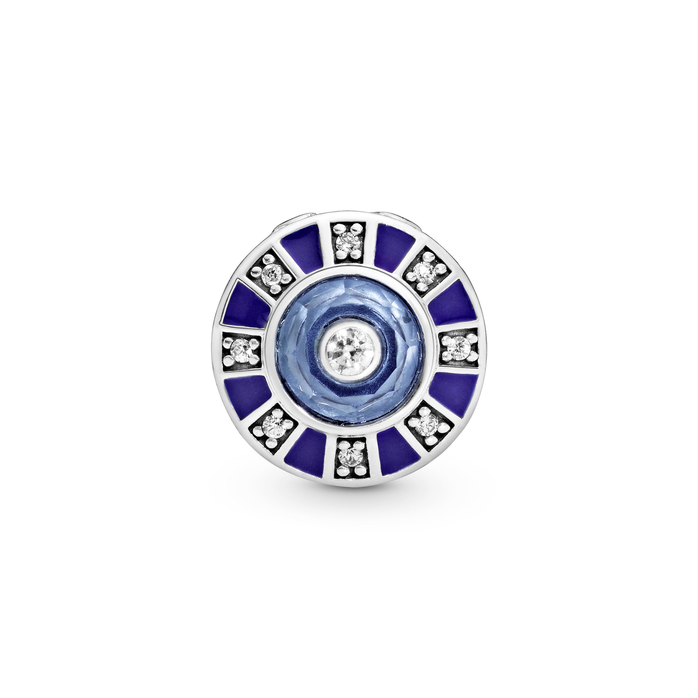 PANDORA Blue Mosaic Charm Cubic Zirconia Charms Bracelet Charm Jewelry Gift