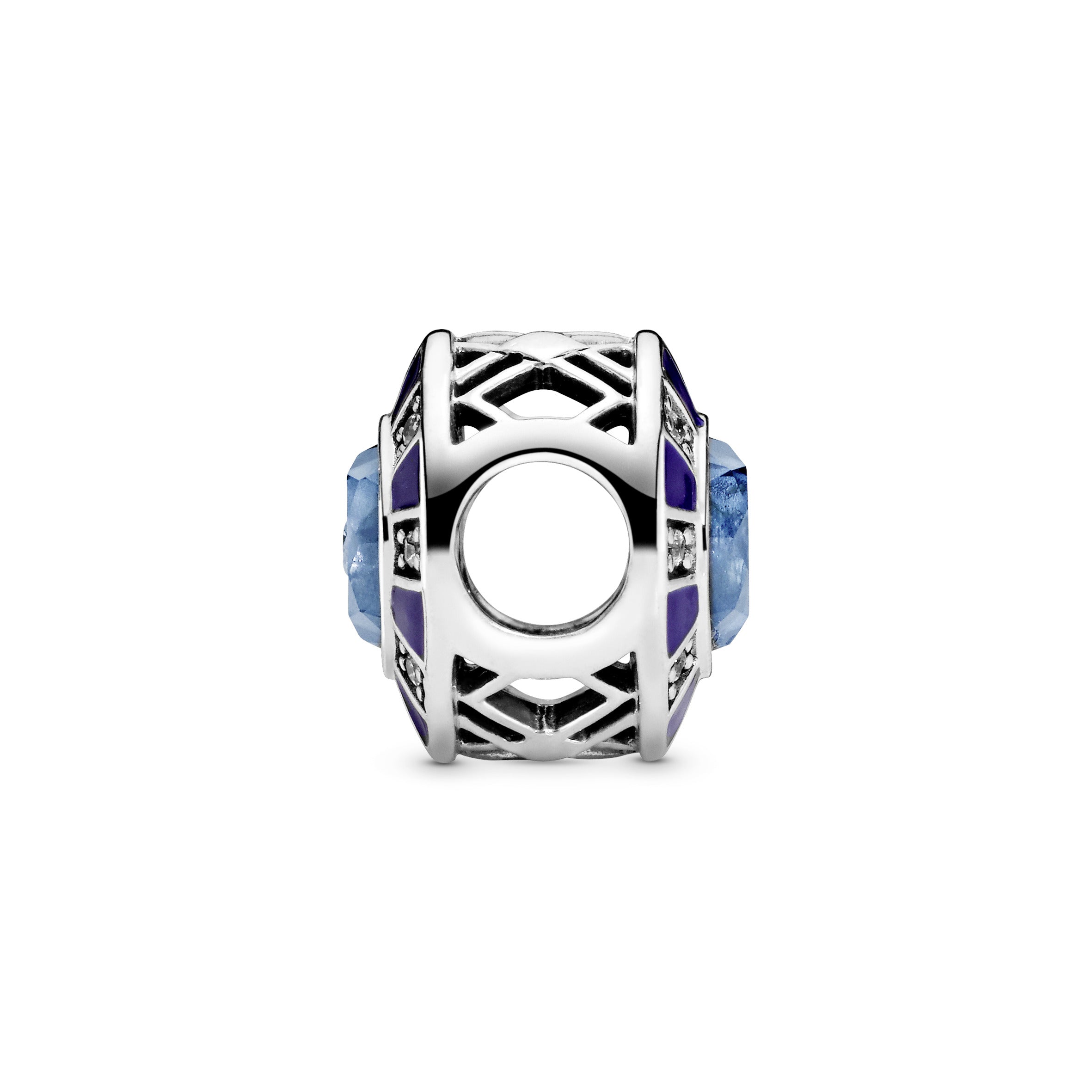 PANDORA Blue Mosaic Charm Cubic Zirconia Charms Bracelet Charm Jewelry Gift