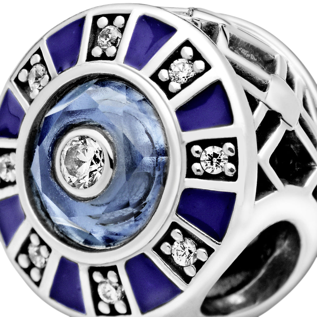 PANDORA Blue Mosaic Charm Cubic Zirconia Charms Bracelet Charm Jewelry Gift