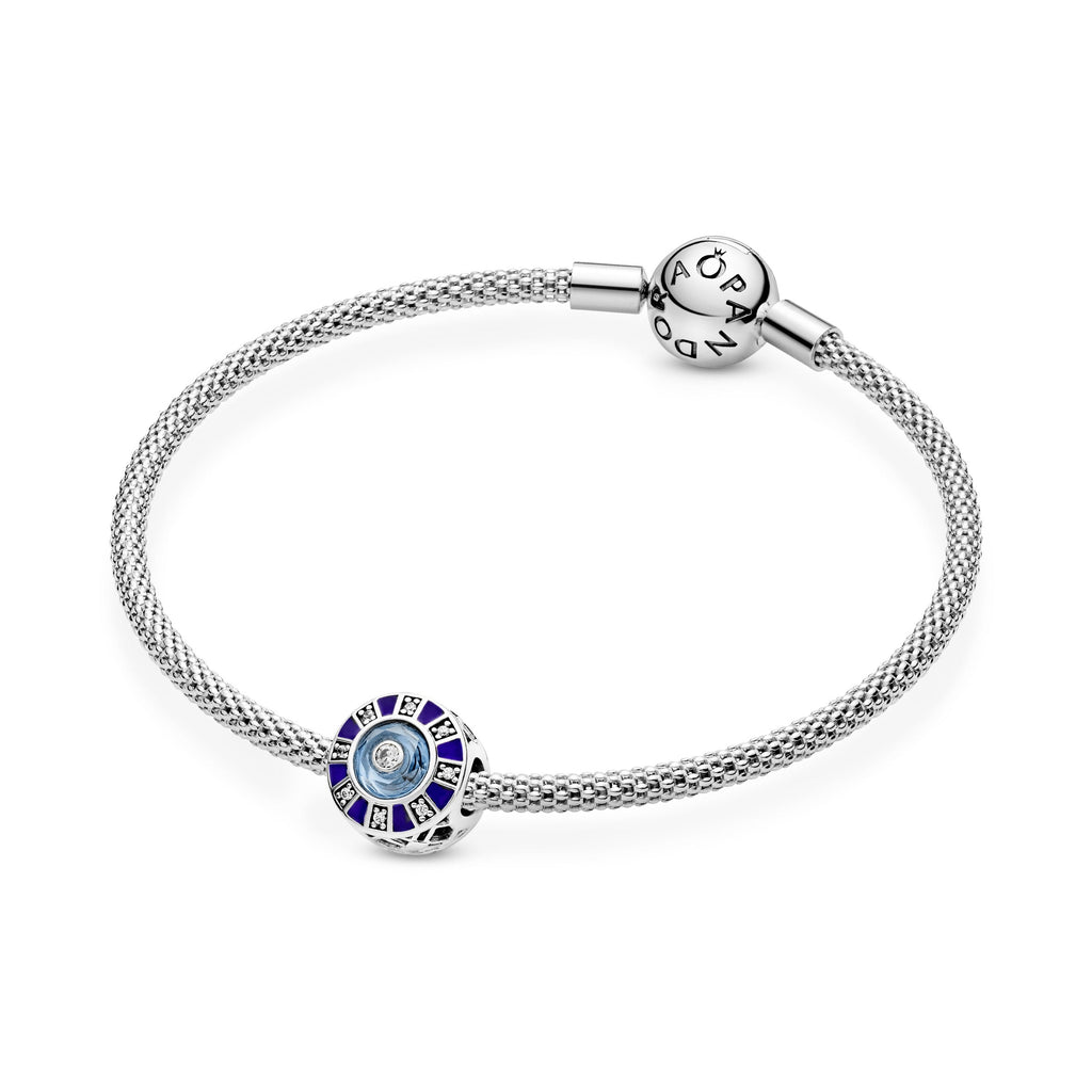 PANDORA Blue Mosaic Charm Cubic Zirconia Charms Bracelet Charm Jewelry Gift