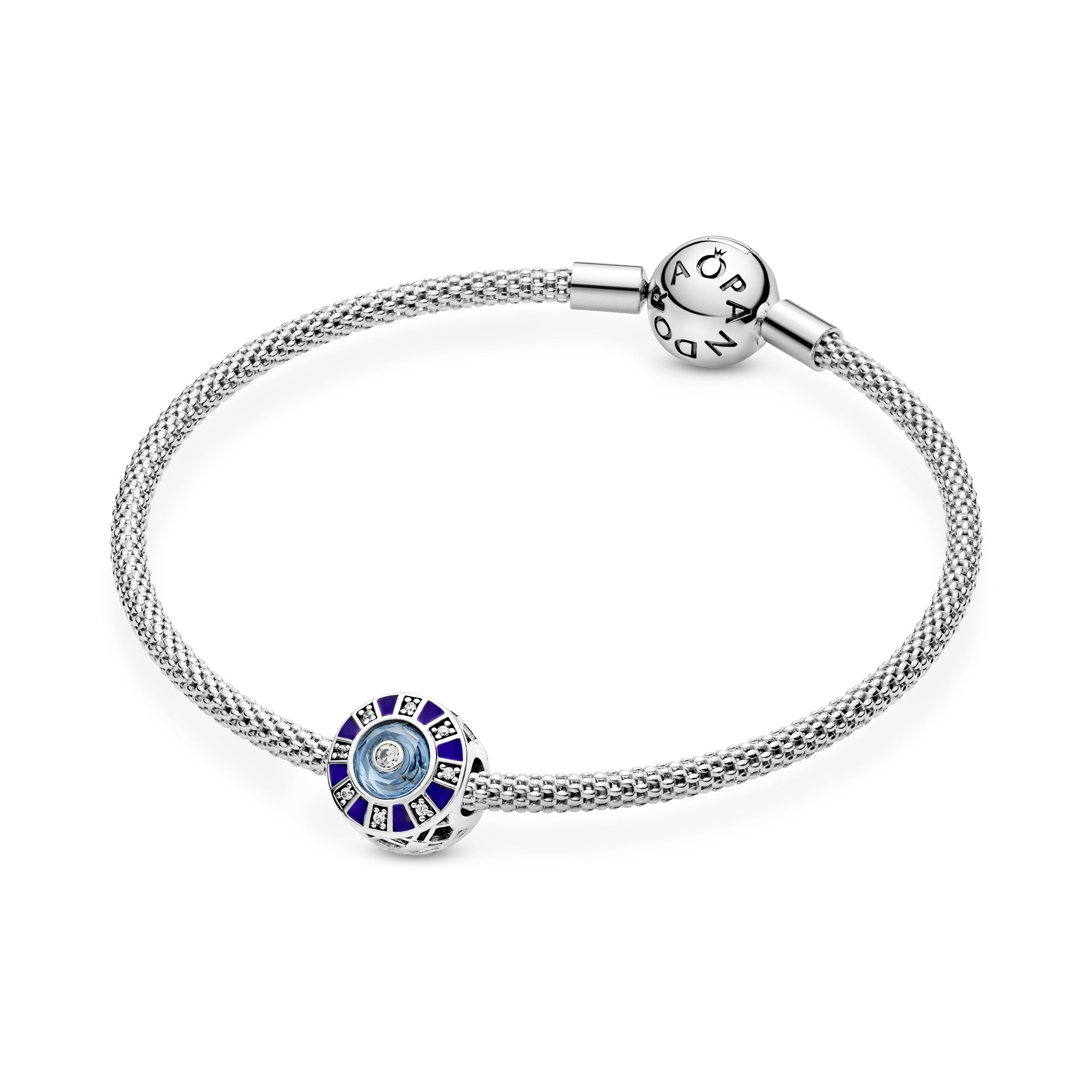 PANDORA Blue Mosaic Charm Cubic Zirconia Charms Bracelet Charm Jewelry Gift