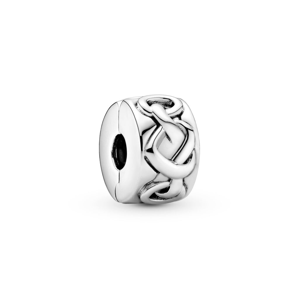 PANDORA Knotted Hearts Clip Charm Sterling Silver Charms Bracelet Charm Jewelry Gift