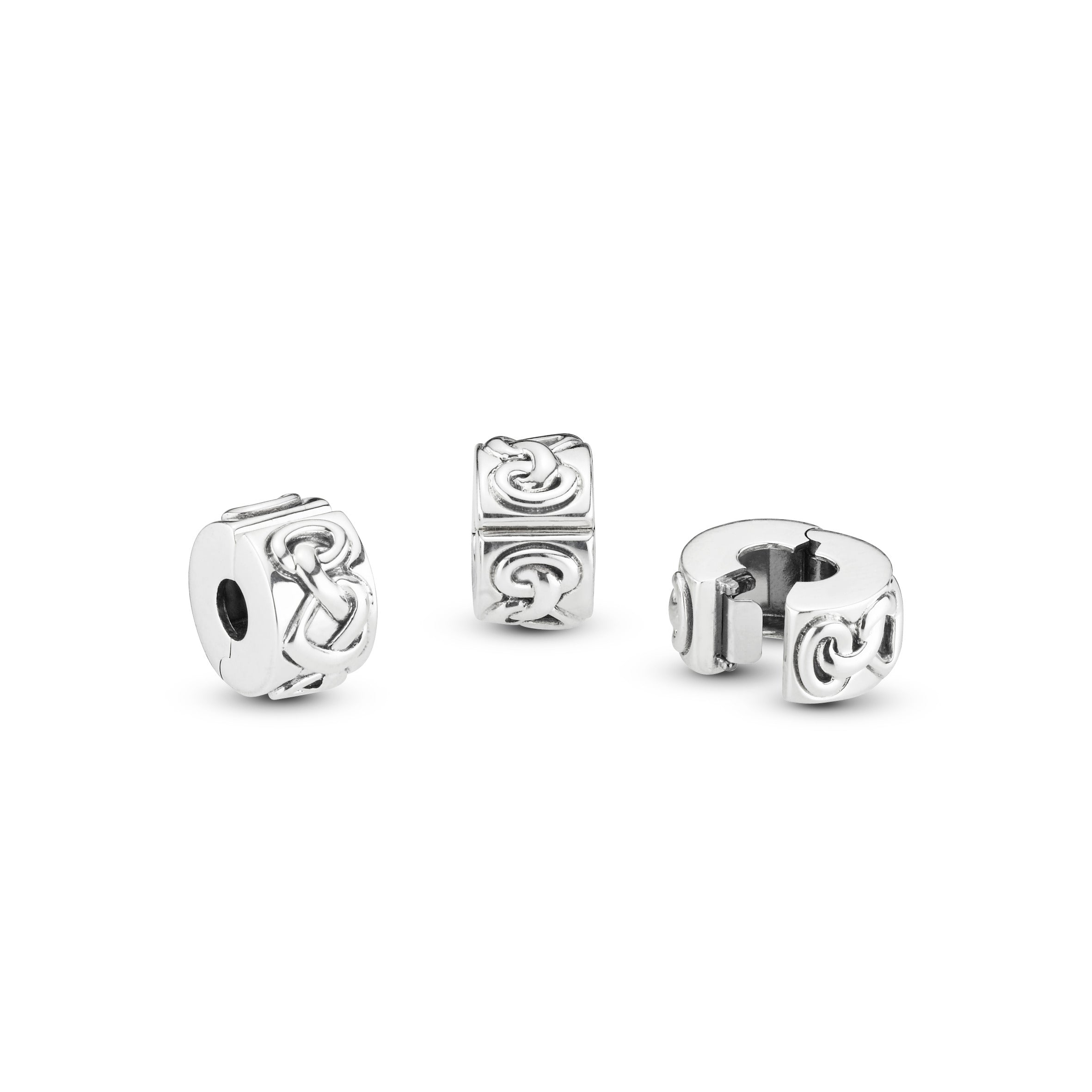 PANDORA Knotted Hearts Clip Charm Sterling Silver Charms Bracelet Charm Jewelry Gift