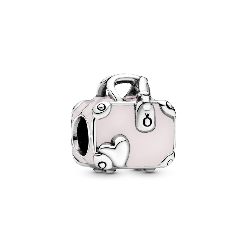 PANDORA Pink Travel Bag Charm Enamel Charms Bracelet Charm Jewelry Gift