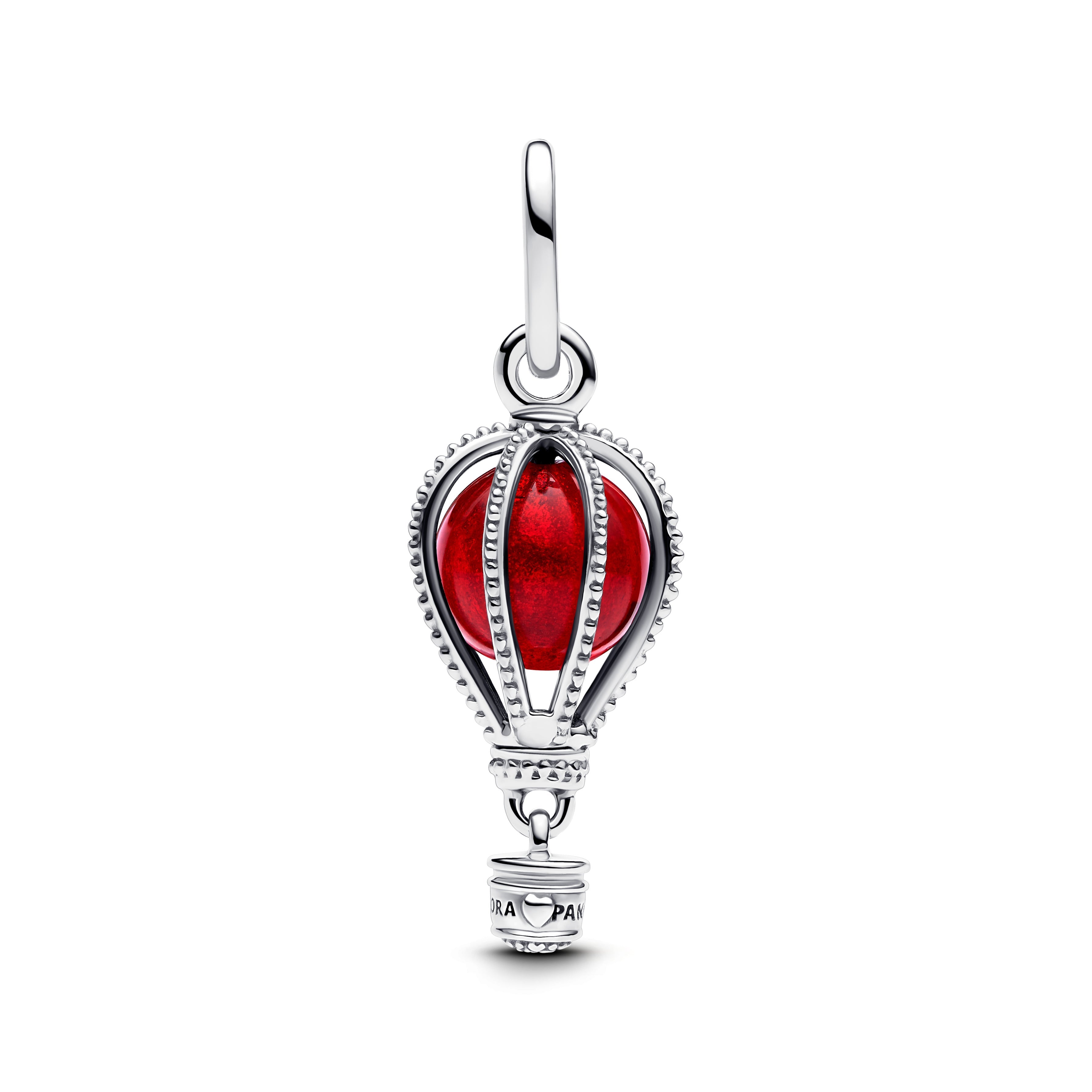 PANDORA Hot Air Balloon Murano Glass Dangle Charm Red Chinese New Year Charms Bracelet Charm Jewelry Gift