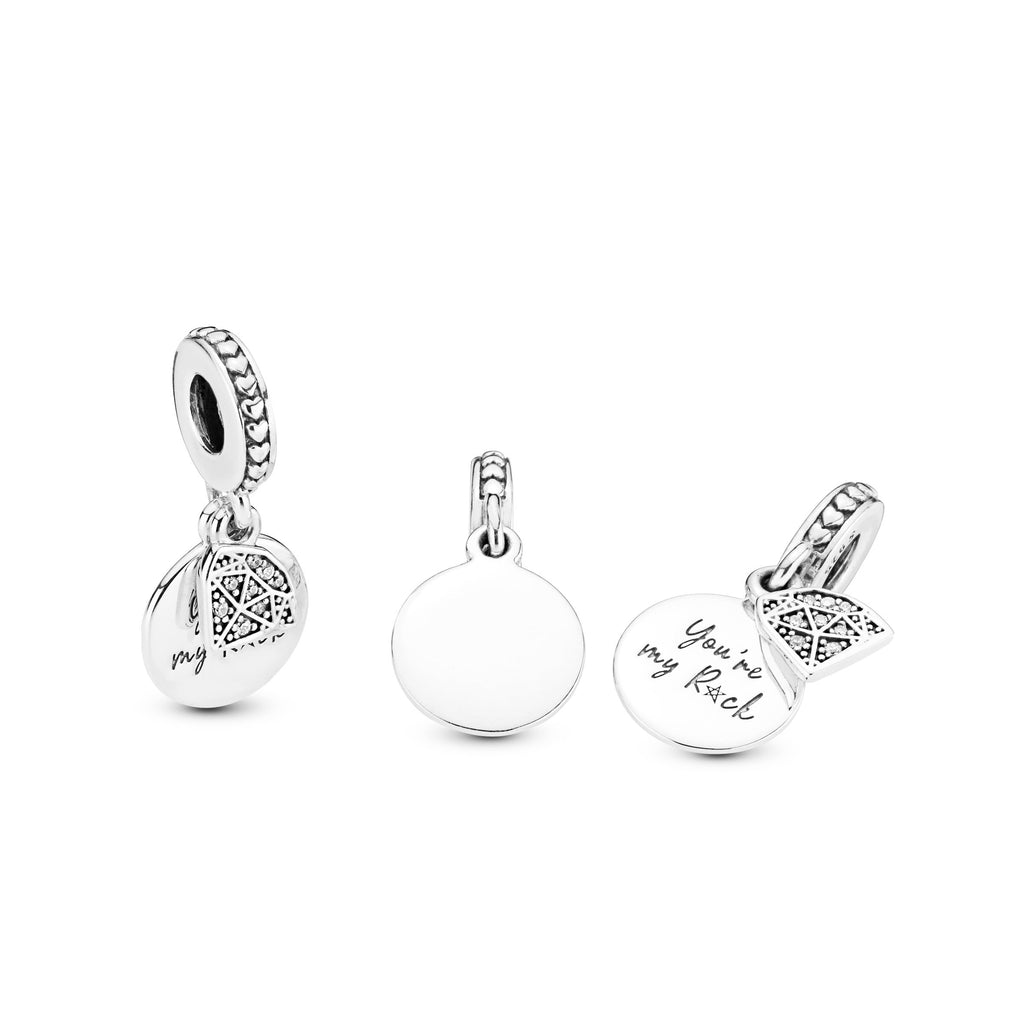 PANDORA My Rock Dangle Charm Nature Charms Bracelet Charm Jewelry Gift