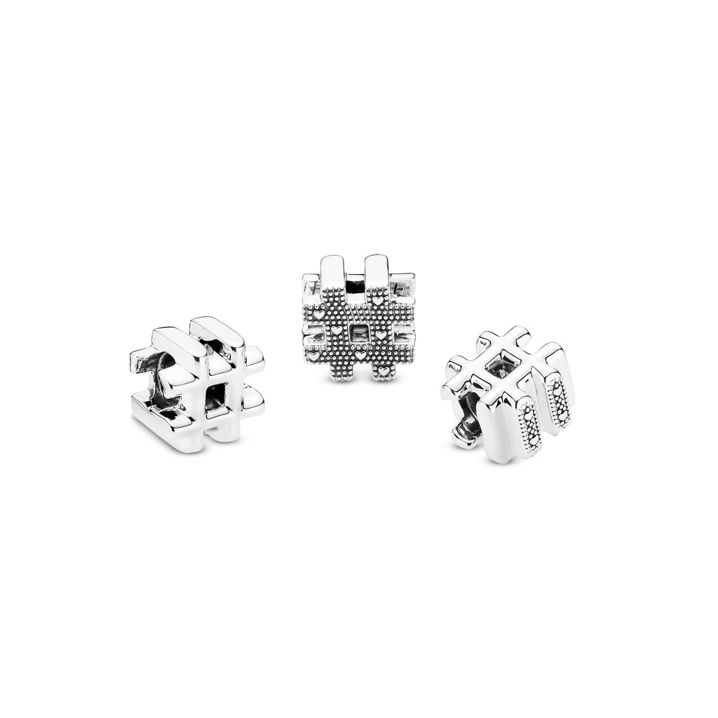 PANDORA Hashtag Symbol Charm Charms Bracelet Charm Jewelry Gift