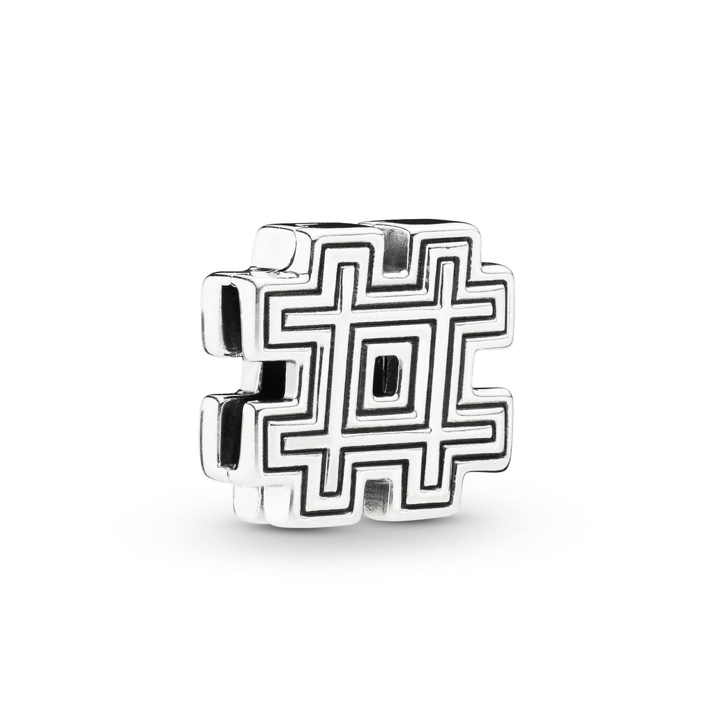 PANDORA Hashtag Symbol Clip Charm Sterling Silver Charms Bracelet Charm Jewelry Gift