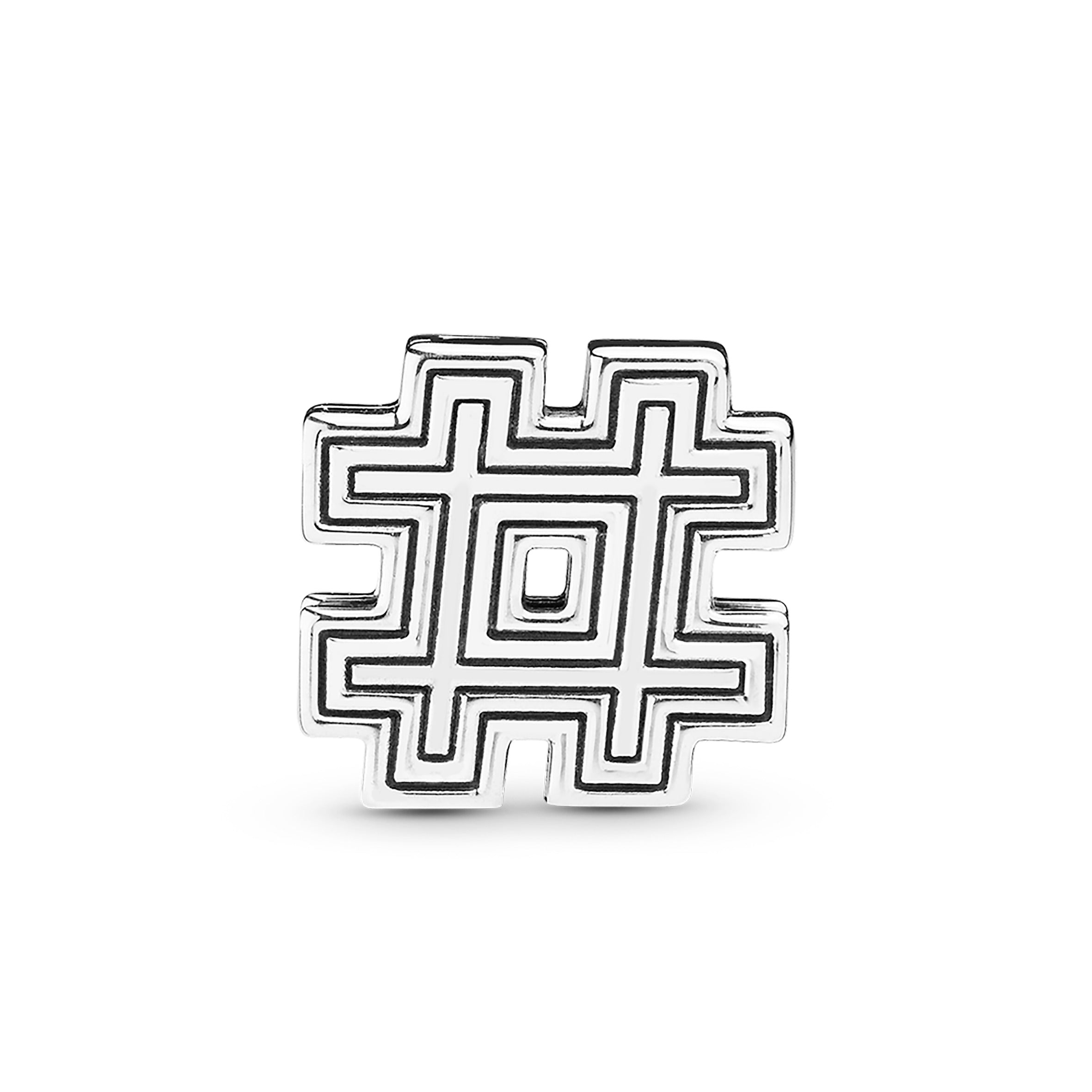 PANDORA Hashtag Symbol Clip Charm Sterling Silver Charms Bracelet Charm Jewelry Gift