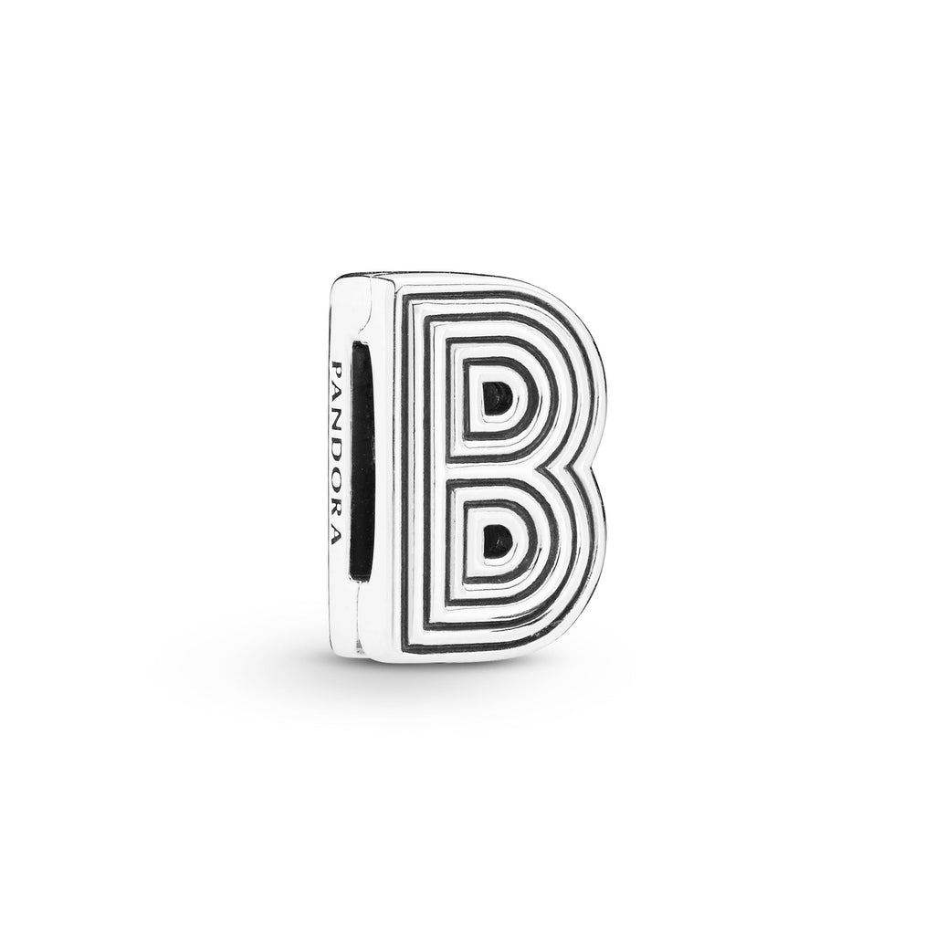 PANDORA Letter B Clip Charm Sterling Silver Charms Bracelet Charm Jewelry Gift
