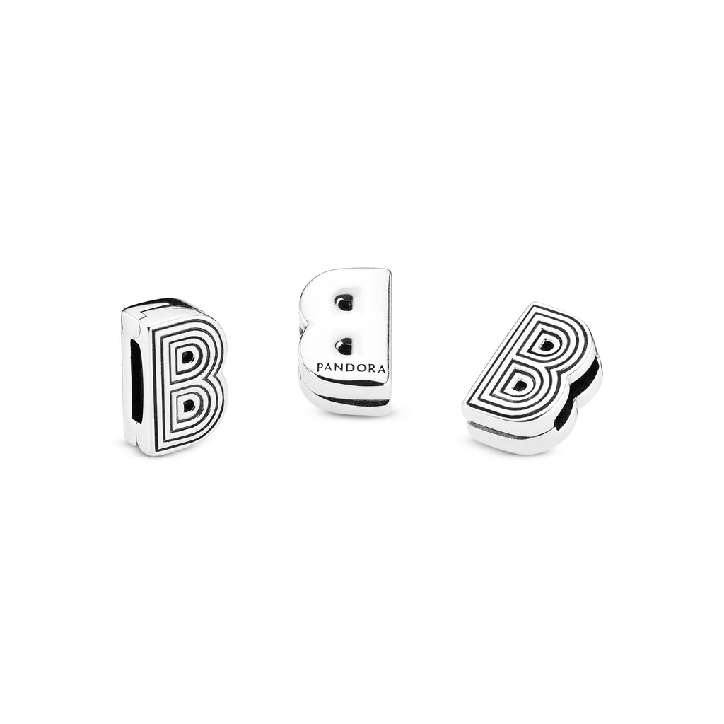 PANDORA Letter B Clip Charm Sterling Silver Charms Bracelet Charm Jewelry Gift