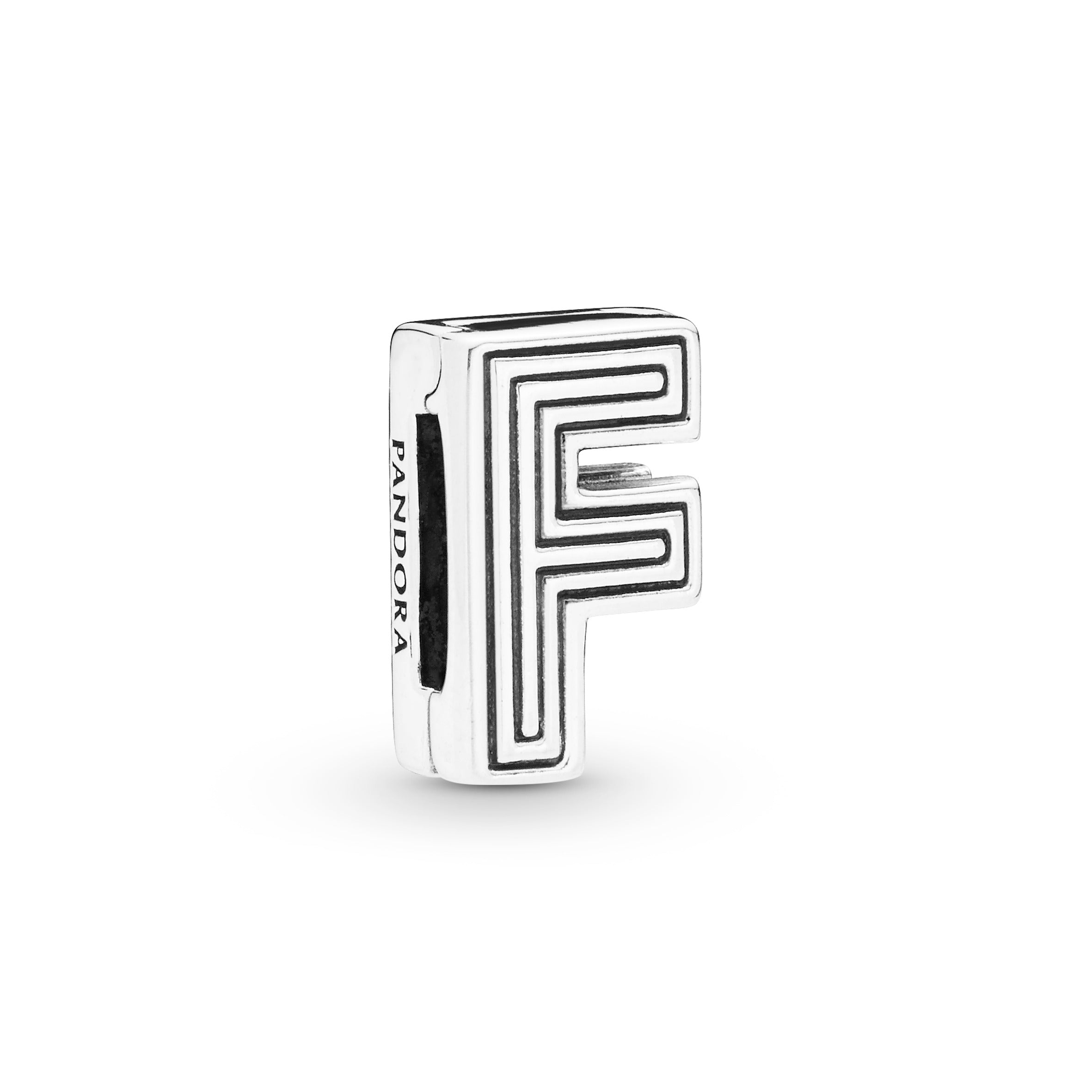 PANDORA Letter F Clip Charm Sterling Silver Charms Bracelet Charm Jewelry Gift