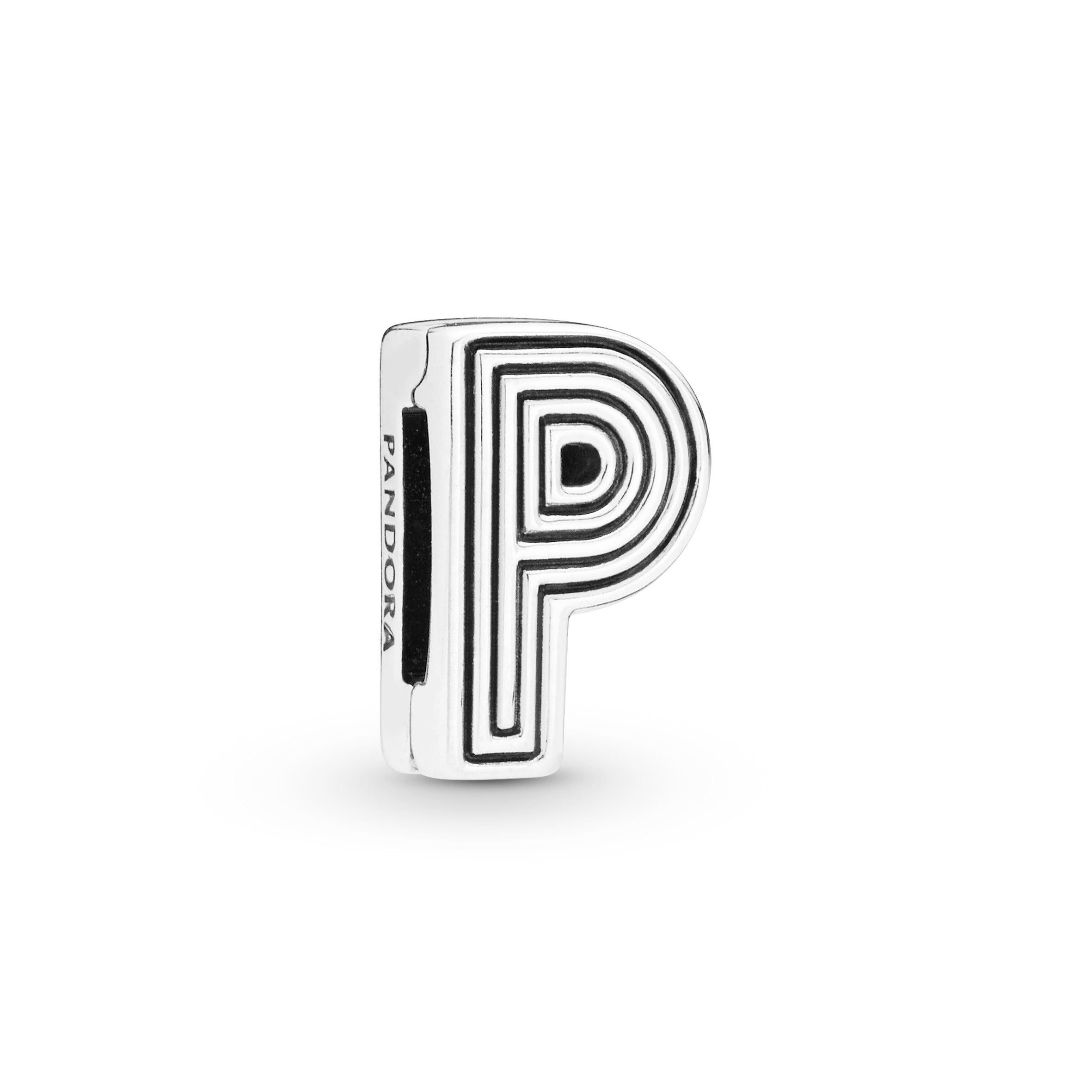 PANDORA Letter P Clip Charm Sterling Silver Charms Bracelet Charm Jewelry Gift