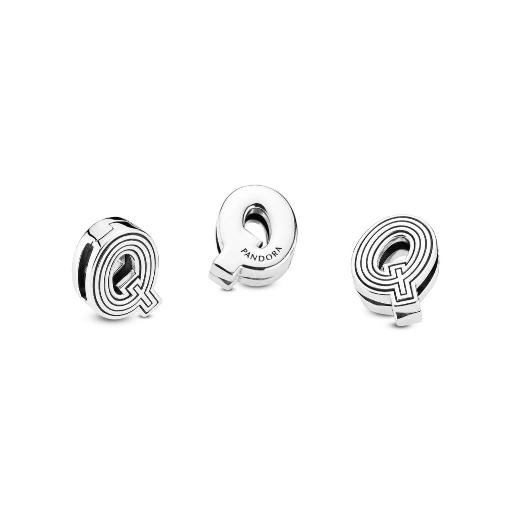 PANDORA Letter Q Clip Charm Sterling Silver Charms Bracelet Charm Jewelry Gift