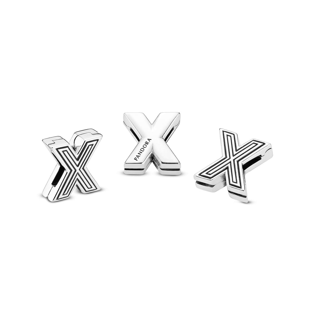 PANDORA Reflexions Letter X Clip Charm Sterling Silver Charms Bracelet Charm Jewelry Gift