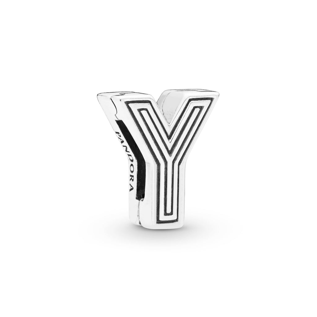 PANDORA Letter Y Clip Charm Sterling Silver Charms Bracelet Charm Jewelry Gift