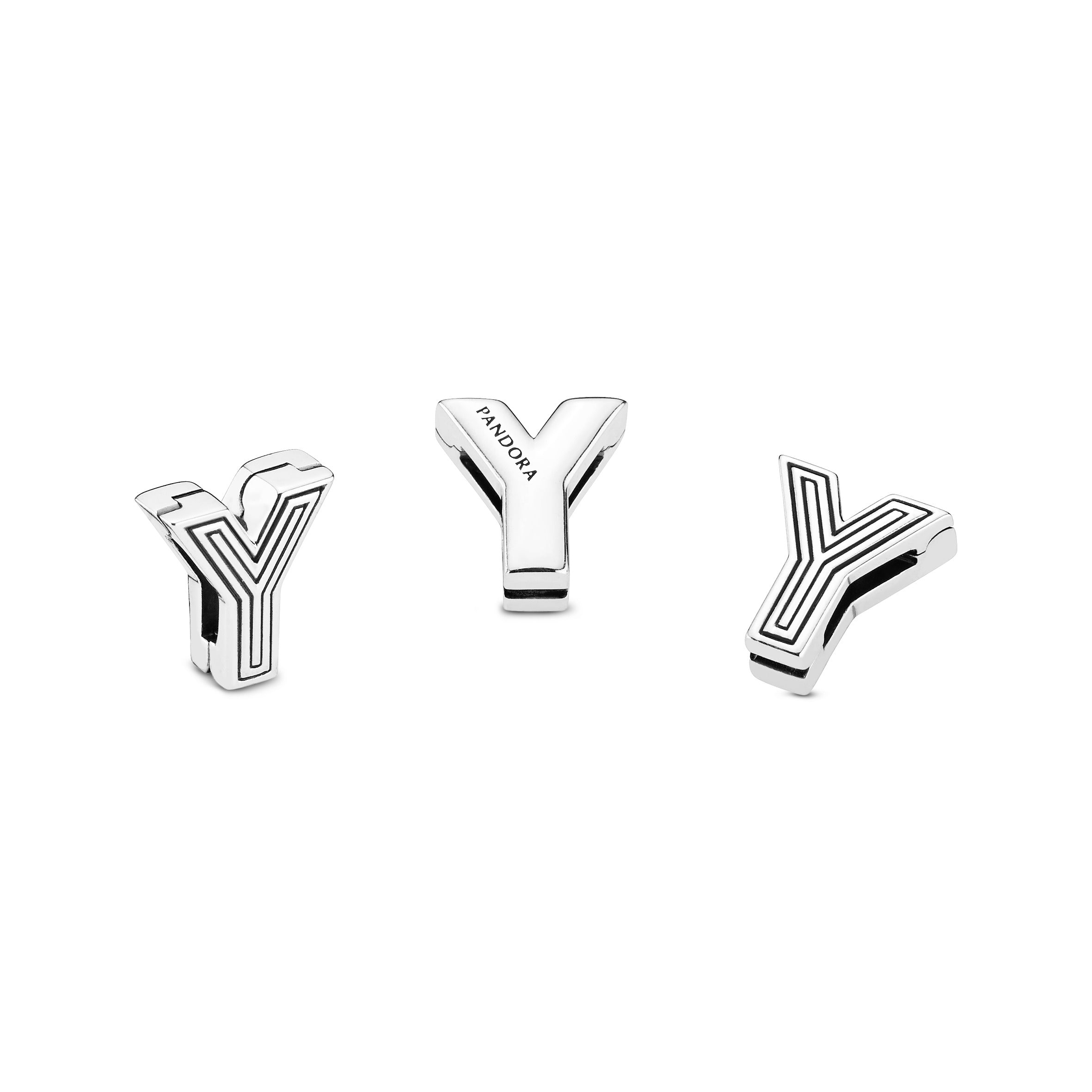 PANDORA Letter Y Clip Charm Sterling Silver Charms Bracelet Charm Jewelry Gift