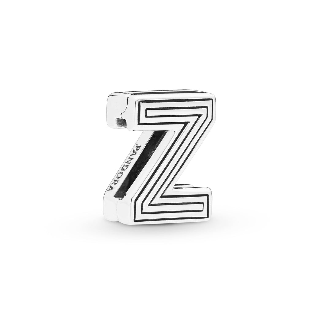 PANDORA Letter Z Clip Charm Sterling Silver Charms Bracelet Charm Jewelry Gift