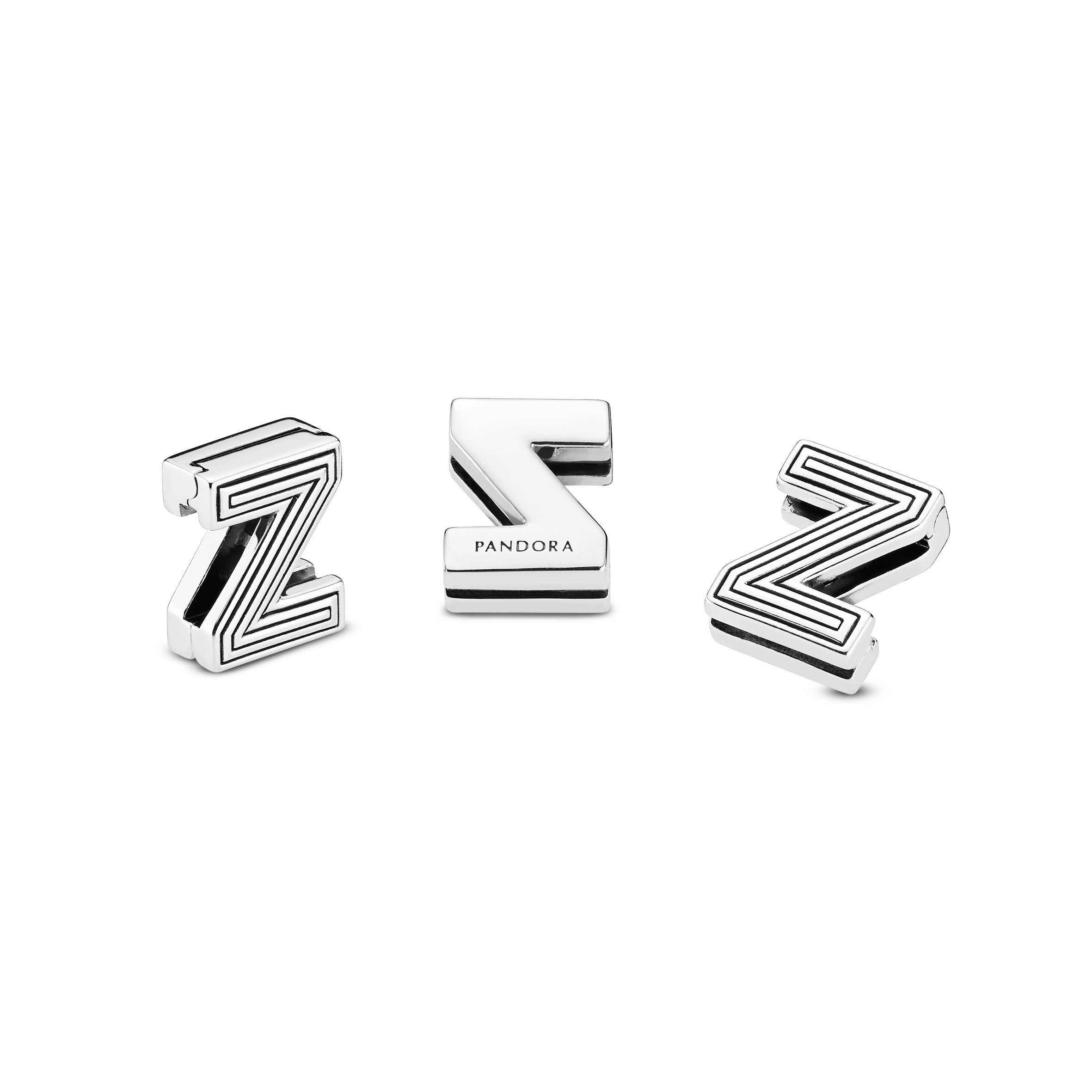 PANDORA Letter Z Clip Charm Sterling Silver Charms Bracelet Charm Jewelry Gift