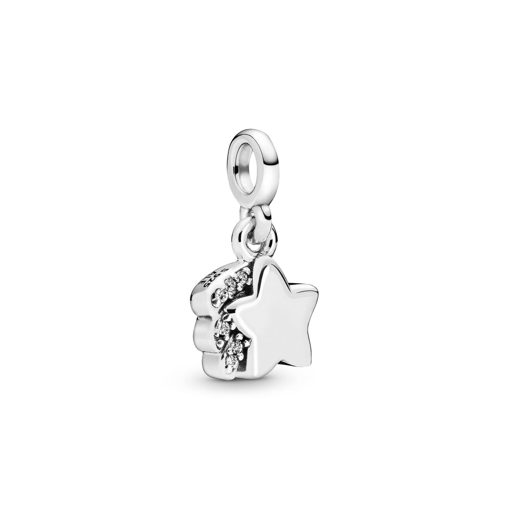 PANDORA My Shooting Star Dangle Charm Cubic Zirconia Silver Charms Bracelet Charm Jewelry Gift