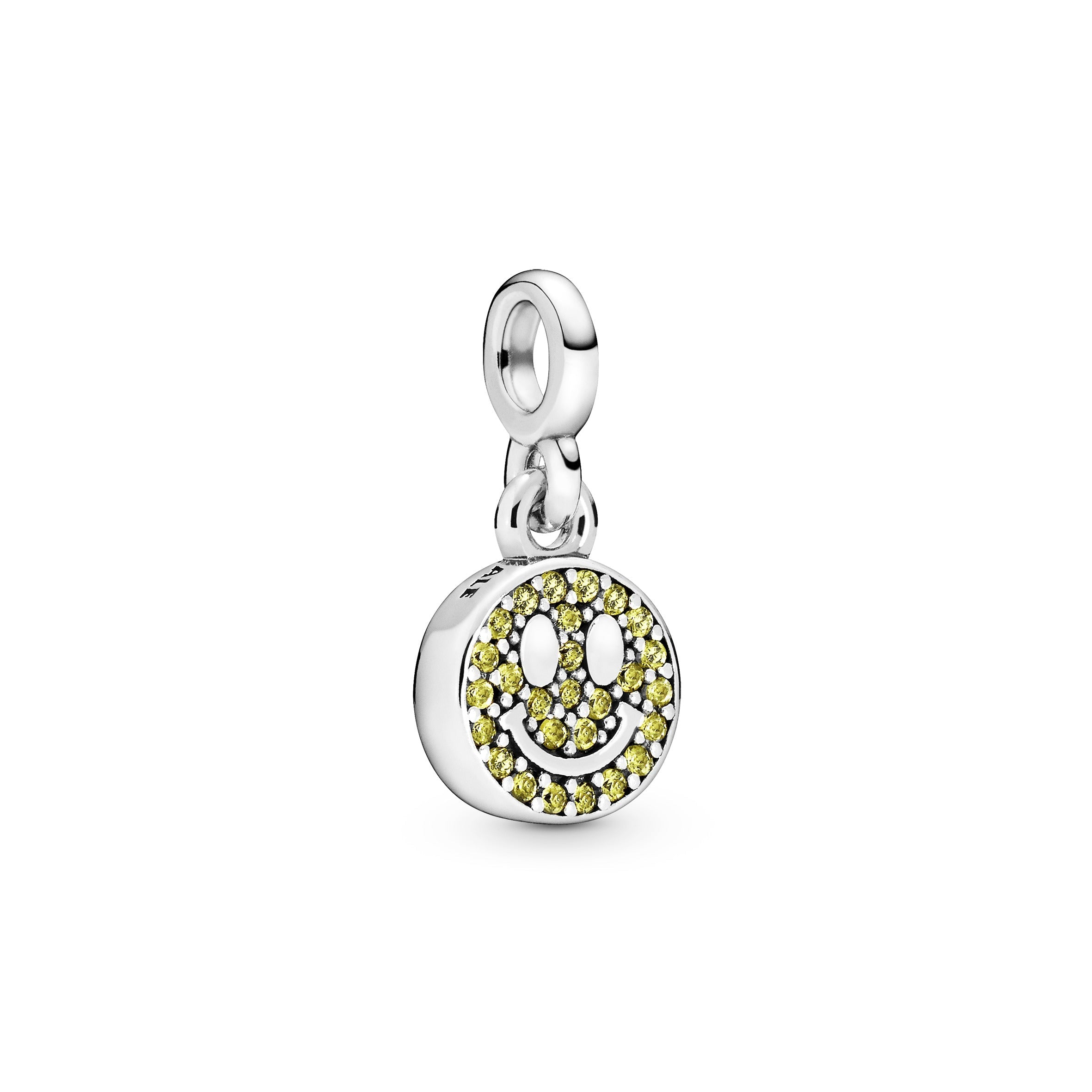 PANDORA My Smile Dangle Charm Cubic Zirconia Silver Charms Bracelet Charm Jewelry Gift