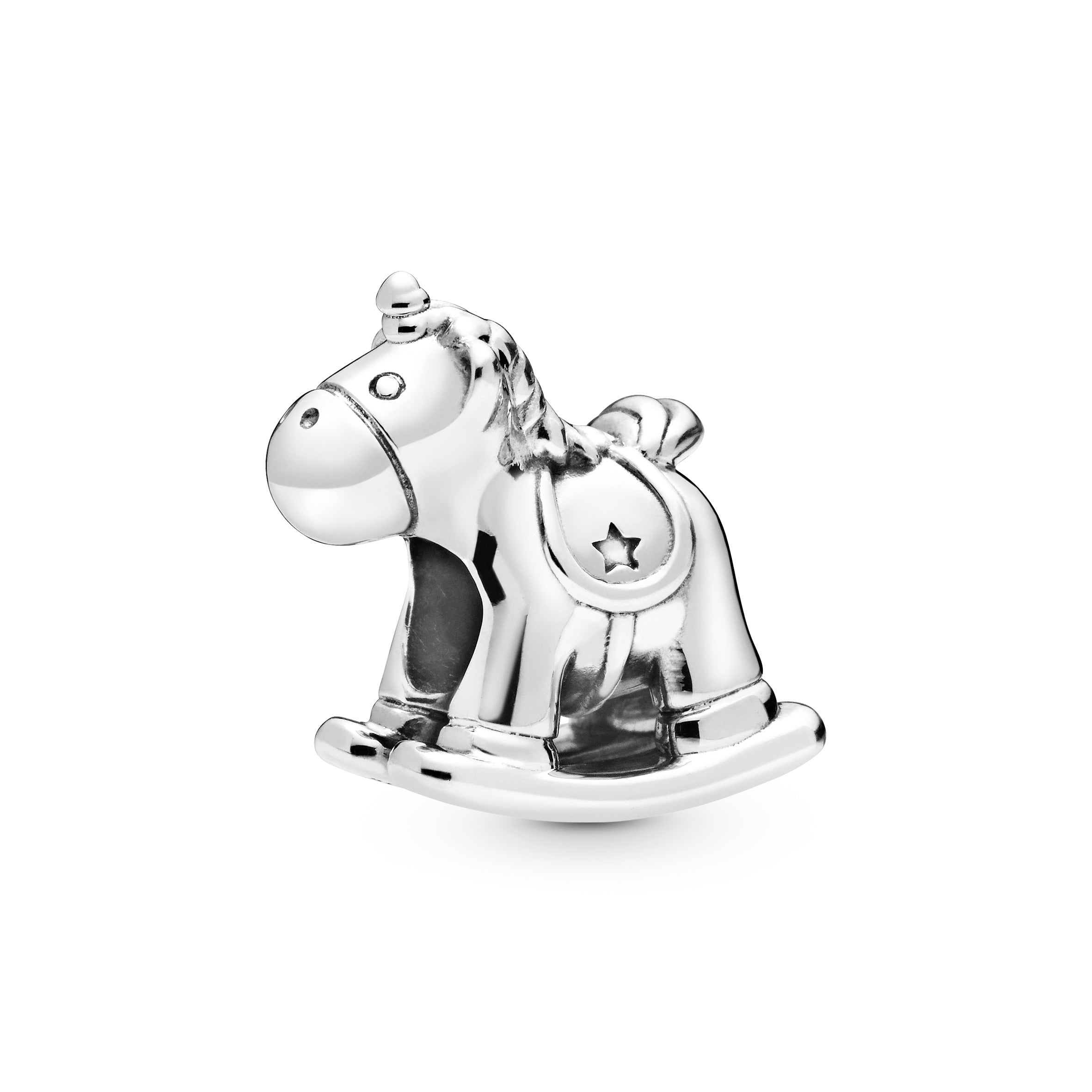 PANDORA Bruno The Unicorn Rocking Horse Charm Cubic Zirconia Silver Charms Bracelet Charm Jewelry Gift