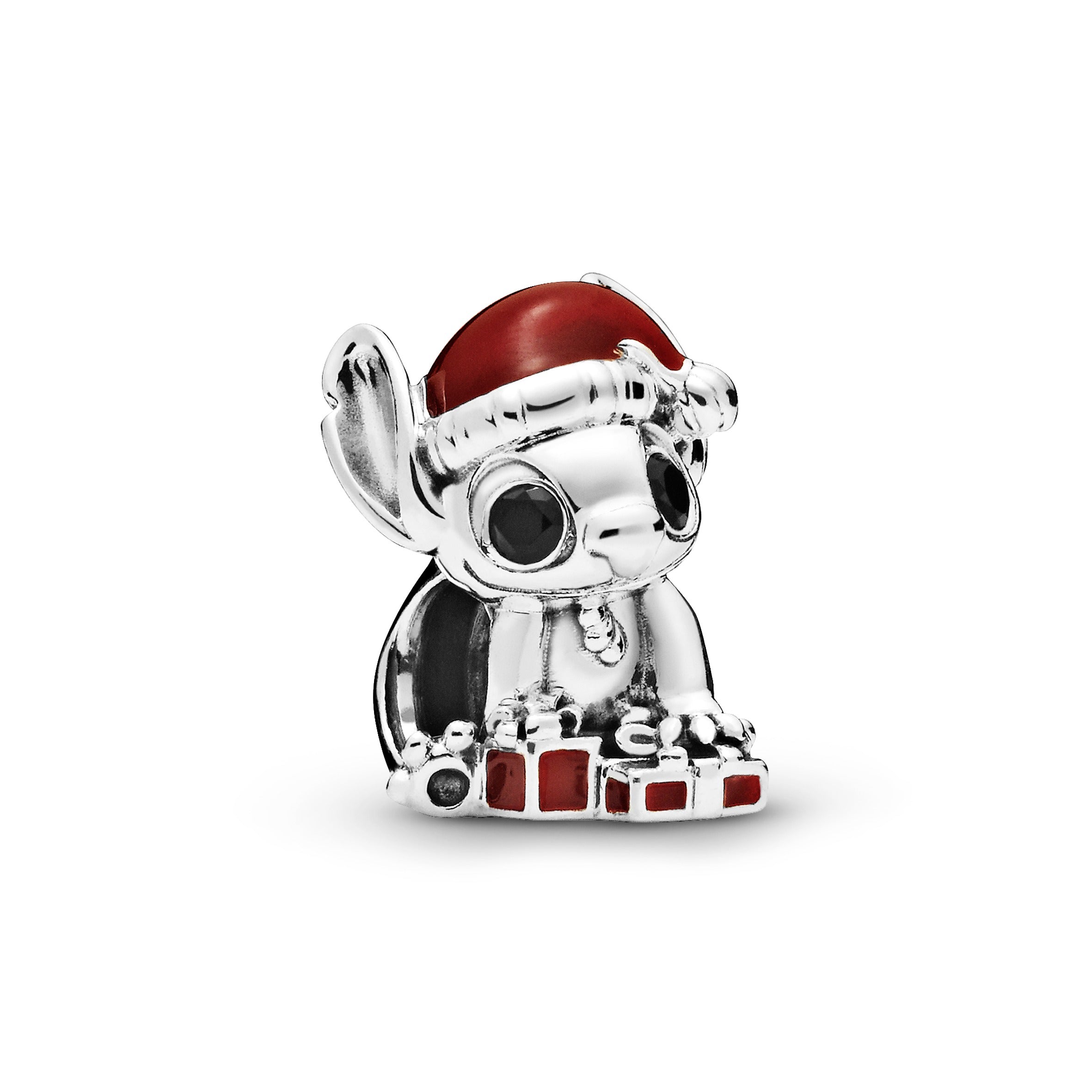 PANDORA Disney Stitch Christmas Charm Enamel Black Disney X PANDORA Charms Bracelet Charm Jewelry Gift