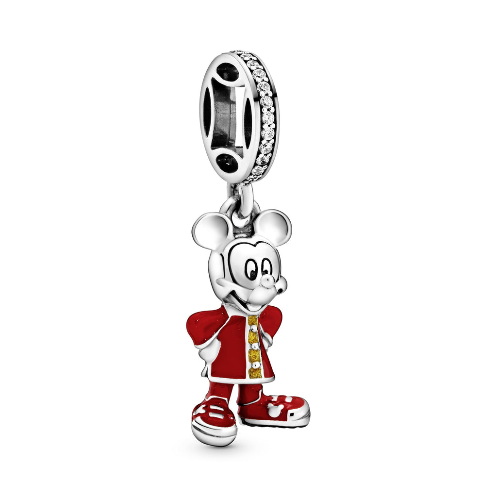 PANDORA Disney Mickey Mouse Dangle Charm Cubic Zirconia Red Disney X PANDORA Charms Bracelet Charm Jewelry Gift