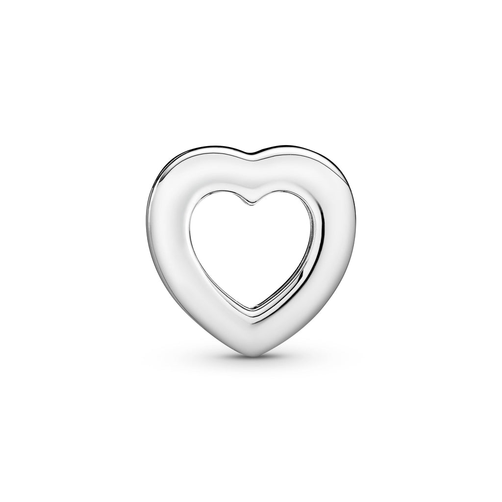 PANDORA Logo Heart Clip Charm Sterling Silver Charms Bracelet Charm Jewelry Gift