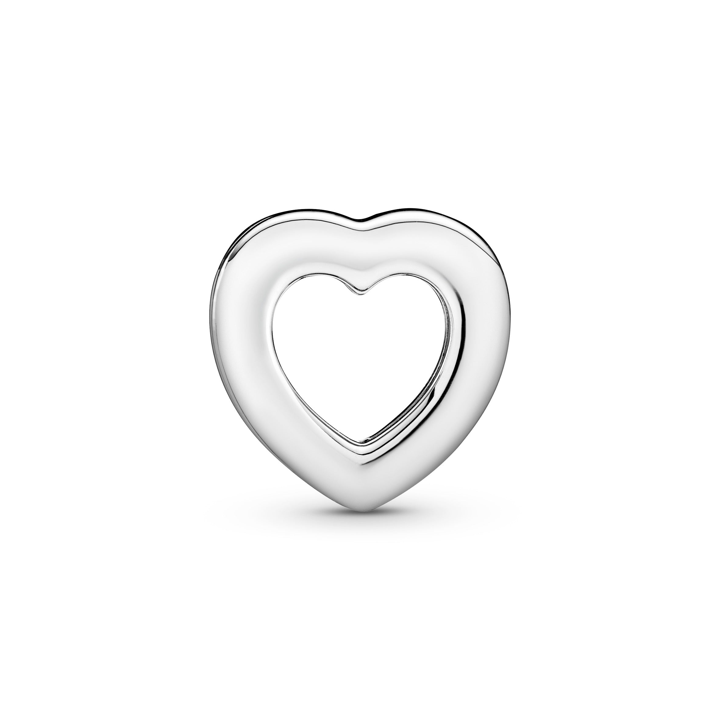 PANDORA Logo Heart Clip Charm Sterling Silver Charms Bracelet Charm Jewelry Gift