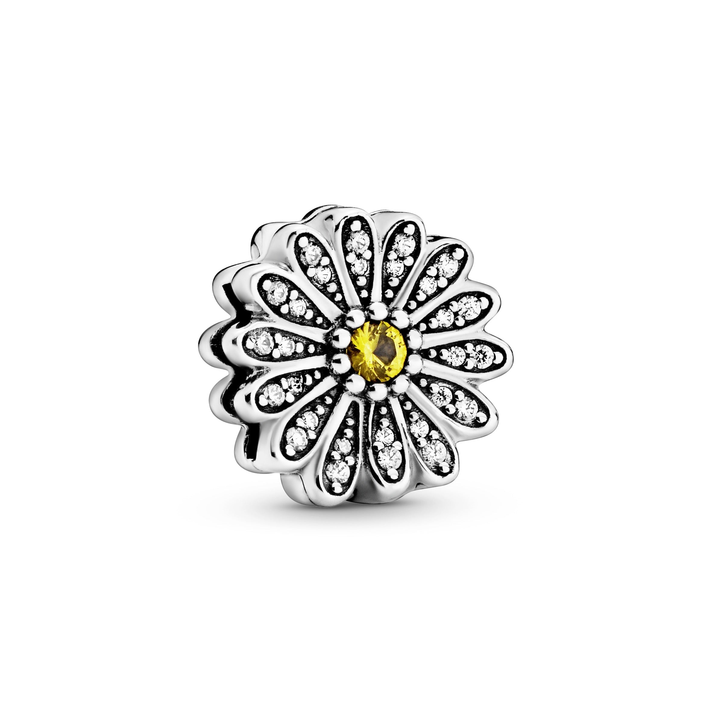 PANDORA Sparkling Daisy Flower Clip Charm Cubic Zirconia Floral Charms Bracelet Charm Jewelry Gift