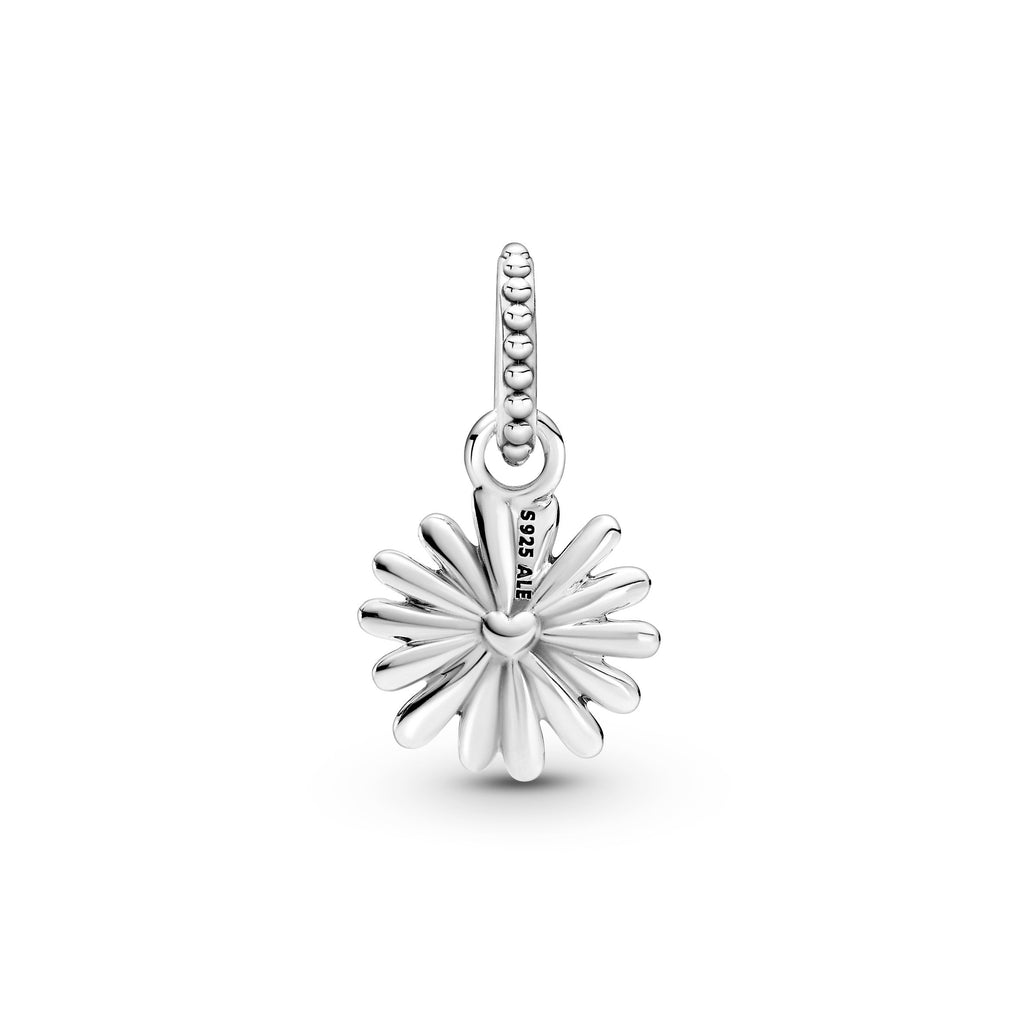PANDORA Purple Daisy Dangle Charm Cubic Zirconia Floral Charms Bracelet Charm Jewelry Gift