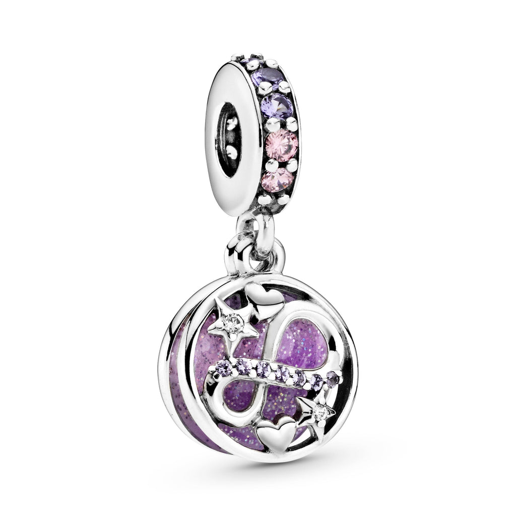 PANDORA Glittering Infinity Hearts And Stars Dangle Charm Cubic Zirconia Pink Charms Bracelet Charm Jewelry Gift