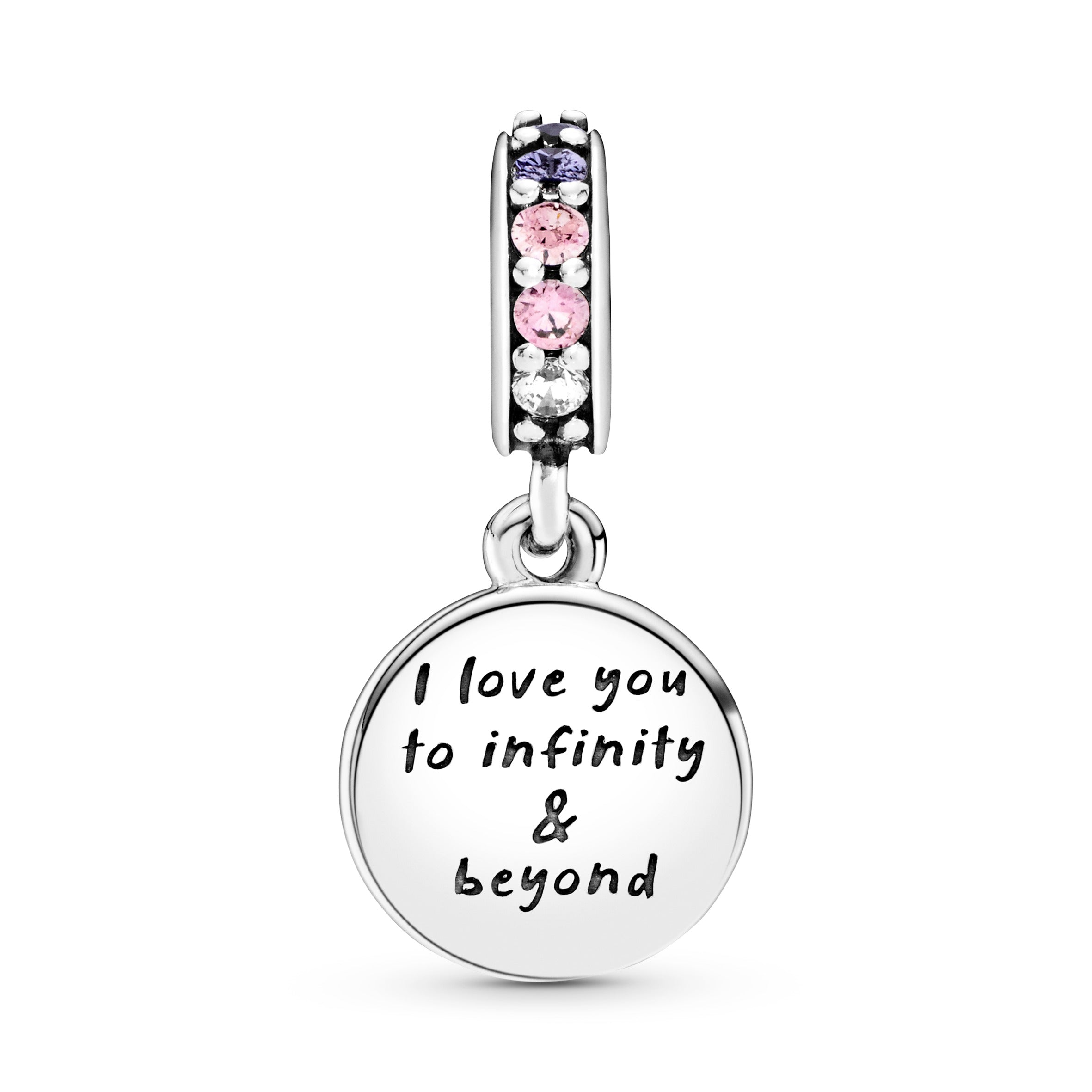 PANDORA Glittering Infinity Hearts And Stars Dangle Charm Cubic Zirconia Pink Charms Bracelet Charm Jewelry Gift