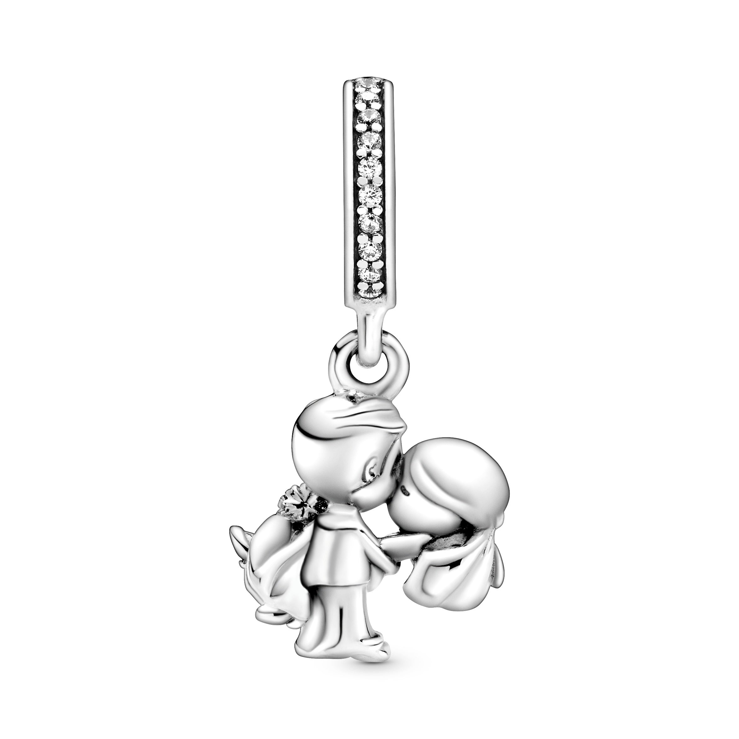 PANDORA Married Couple Dangle Charm Cubic Zirconia Silver Charms Bracelet Charm Jewelry Gift