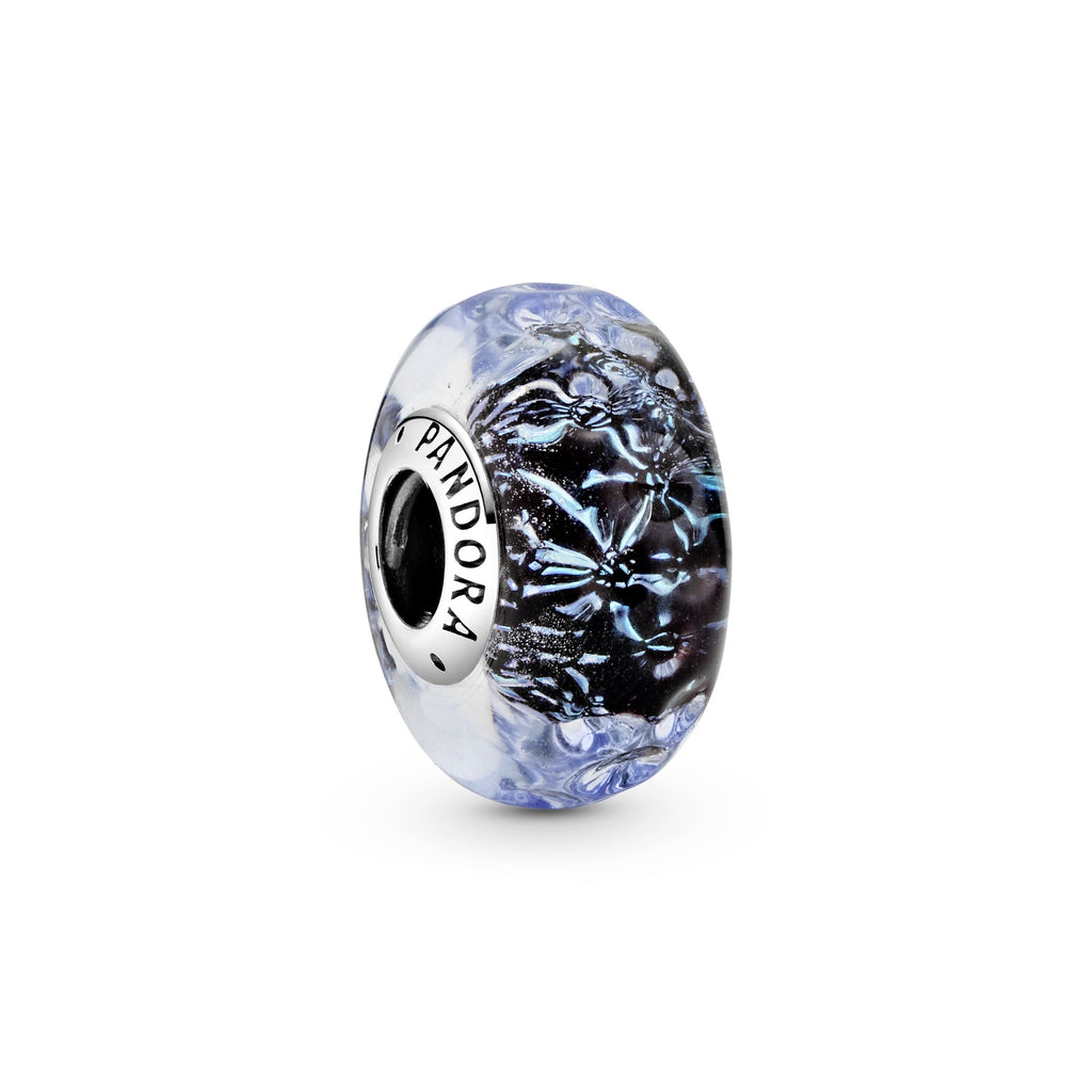 PANDORA Wavy Dark Blue Murano Glass Ocean Charm Charms Bracelet Charm Jewelry Gift