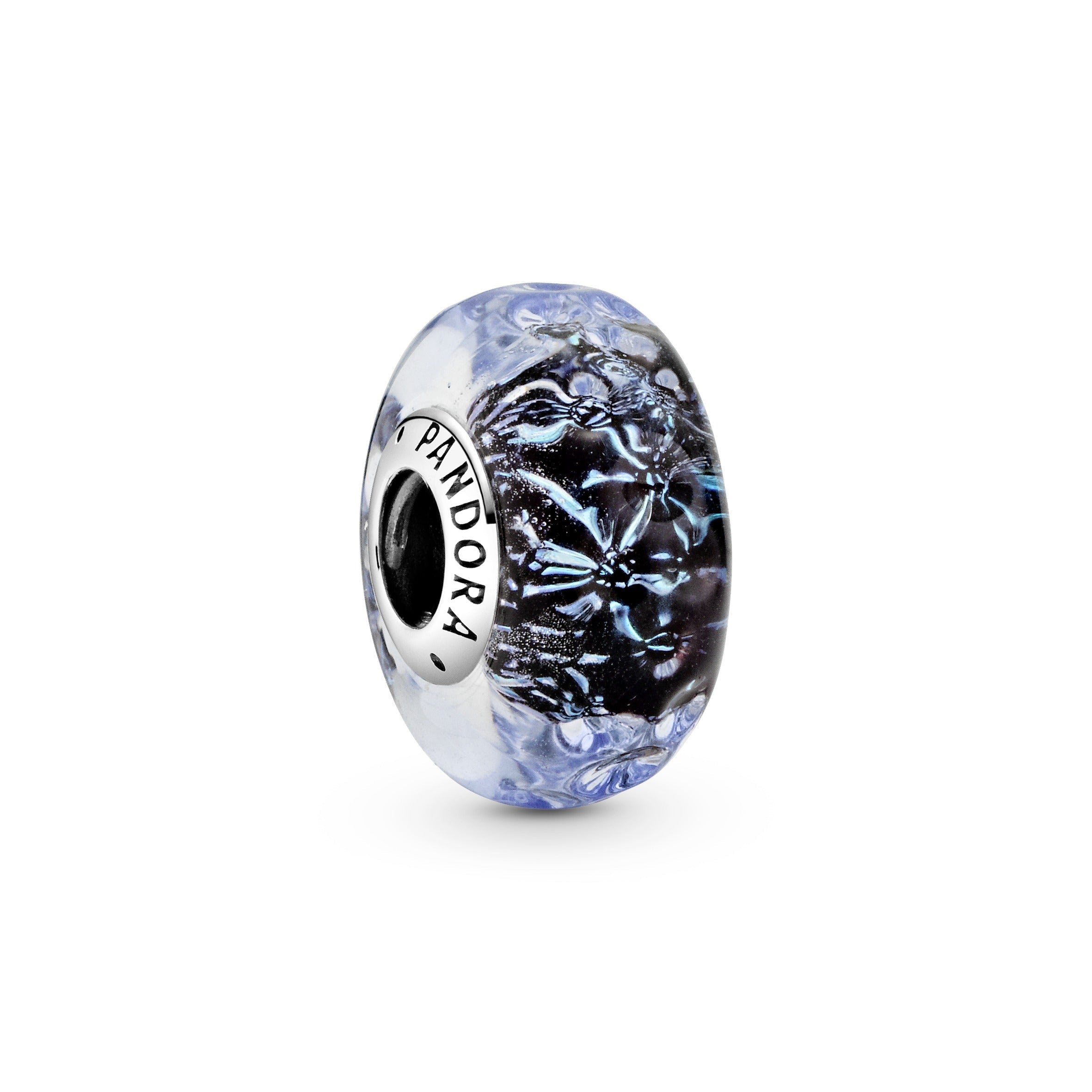 PANDORA Wavy Dark Blue Murano Glass Ocean Charm Charms Bracelet Charm Jewelry Gift