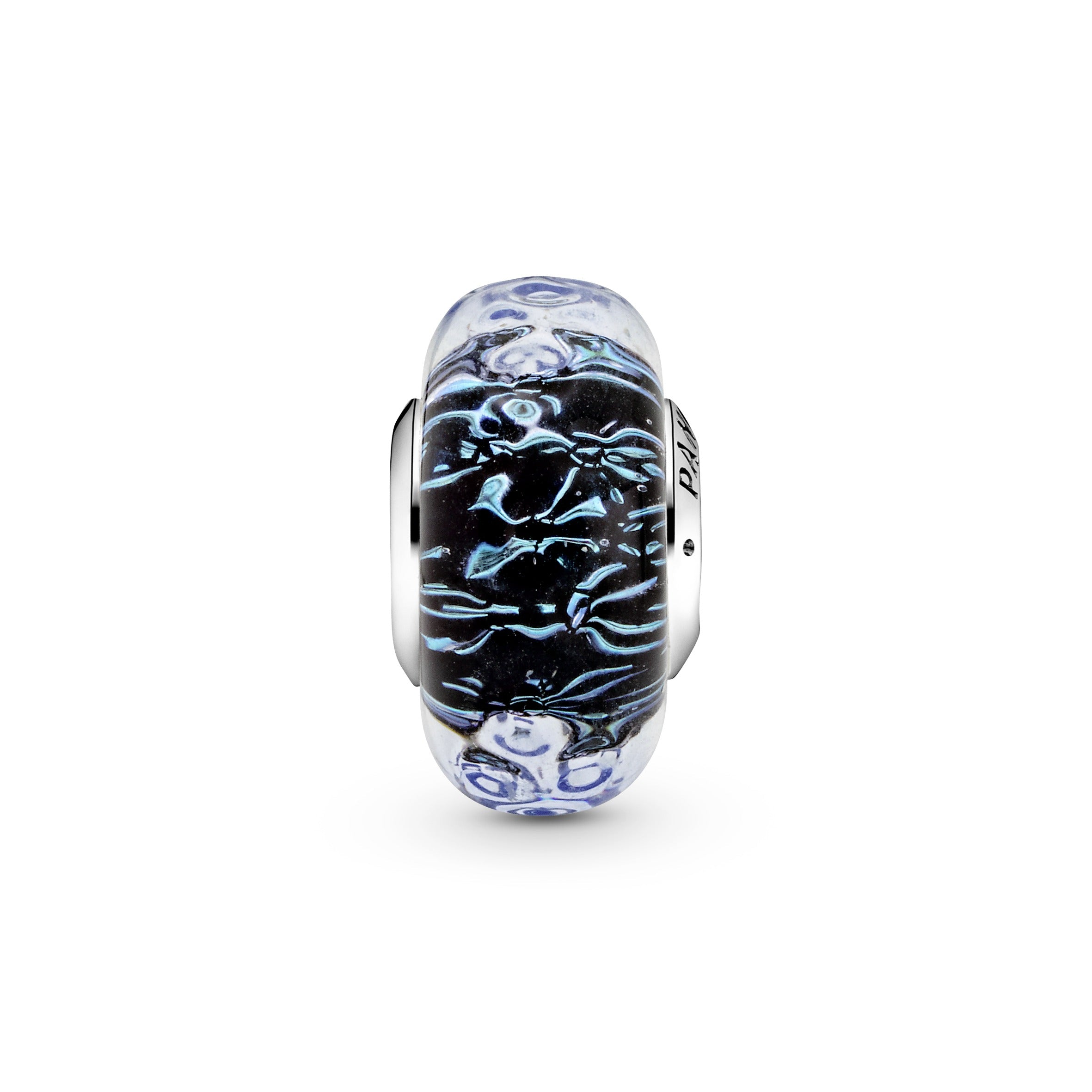 PANDORA Wavy Dark Blue Murano Glass Ocean Charm Charms Bracelet Charm Jewelry Gift