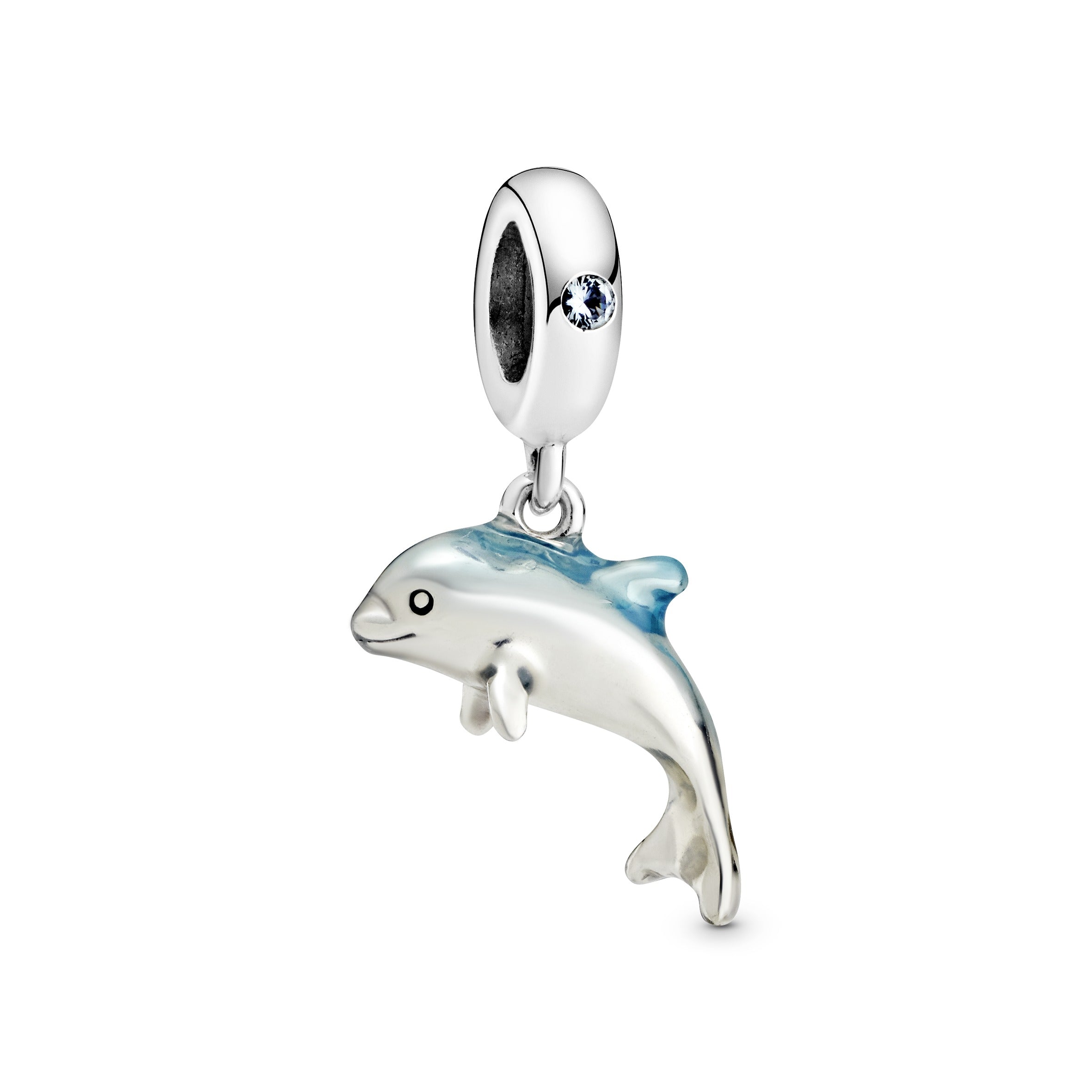 PANDORA Shimmering Dolphin Dangle Charm Crystals Blue Animals Charms Bracelet Charm Jewelry Gift