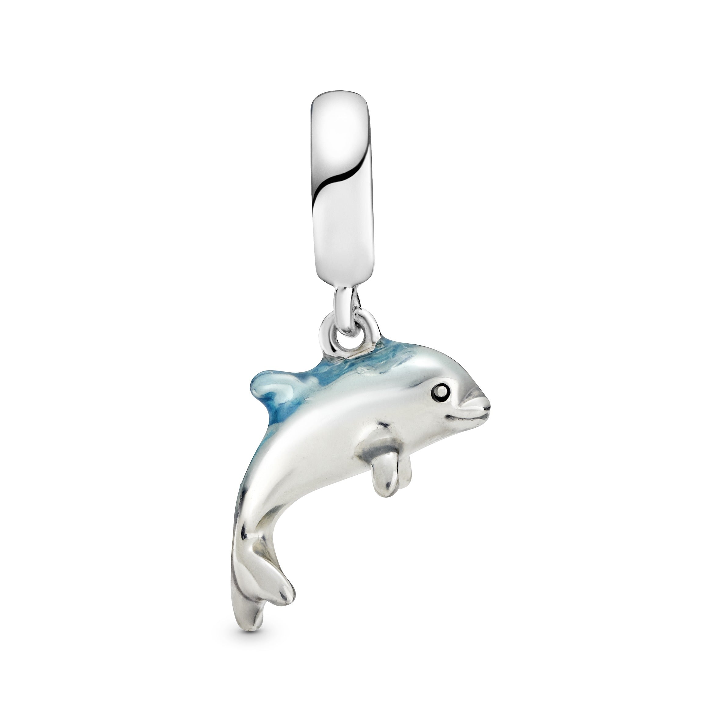 PANDORA Shimmering Dolphin Dangle Charm Crystals Blue Animals Charms Bracelet Charm Jewelry Gift