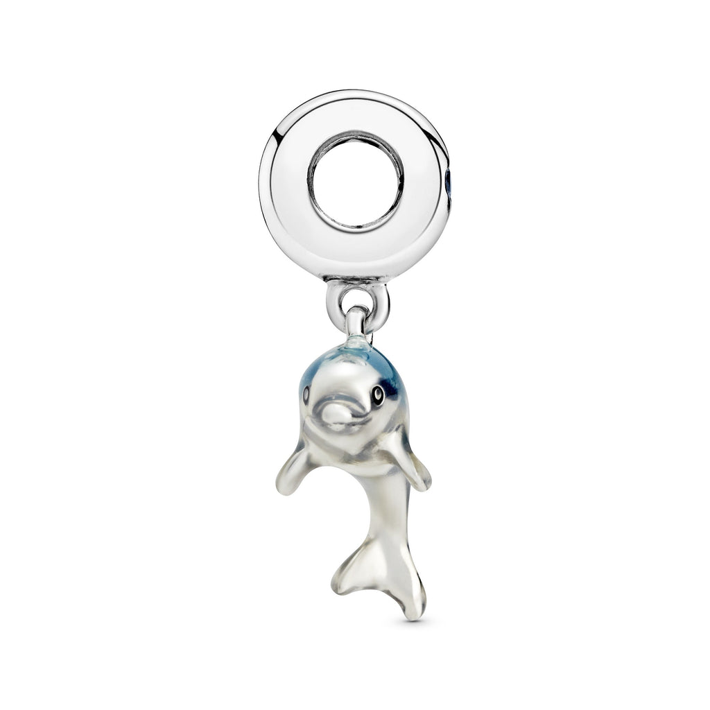 PANDORA Shimmering Dolphin Dangle Charm Crystals Blue Animals Charms Bracelet Charm Jewelry Gift