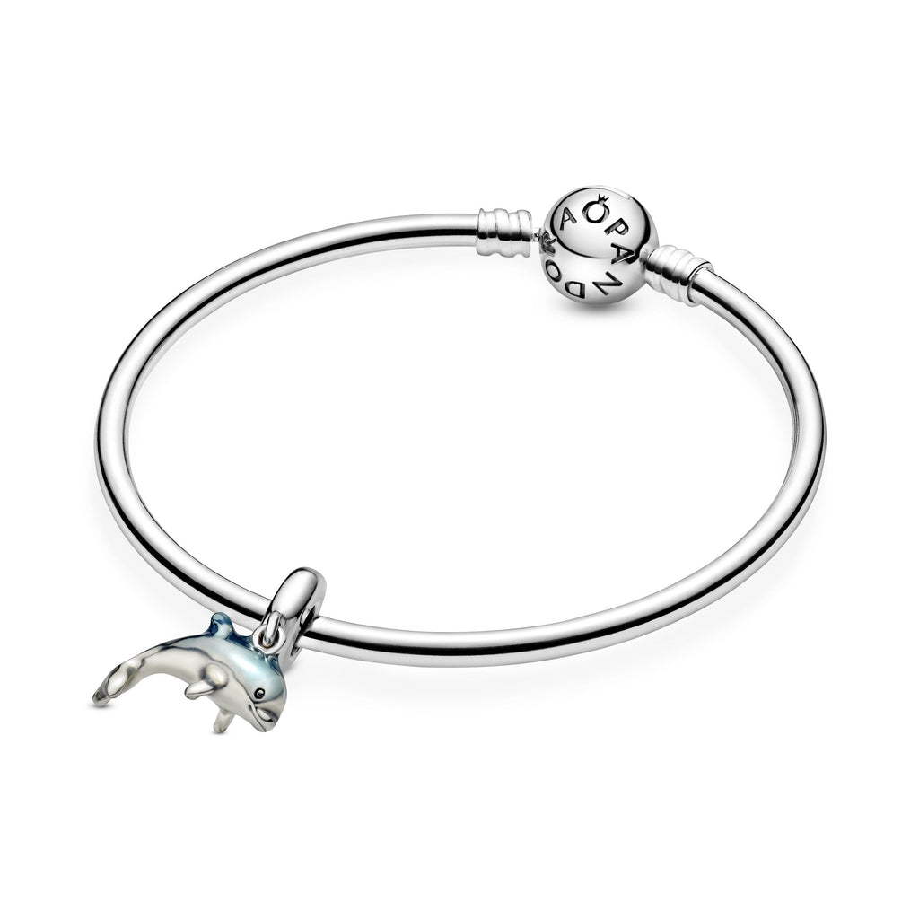 PANDORA Shimmering Dolphin Dangle Charm Crystals Blue Animals Charms Bracelet Charm Jewelry Gift
