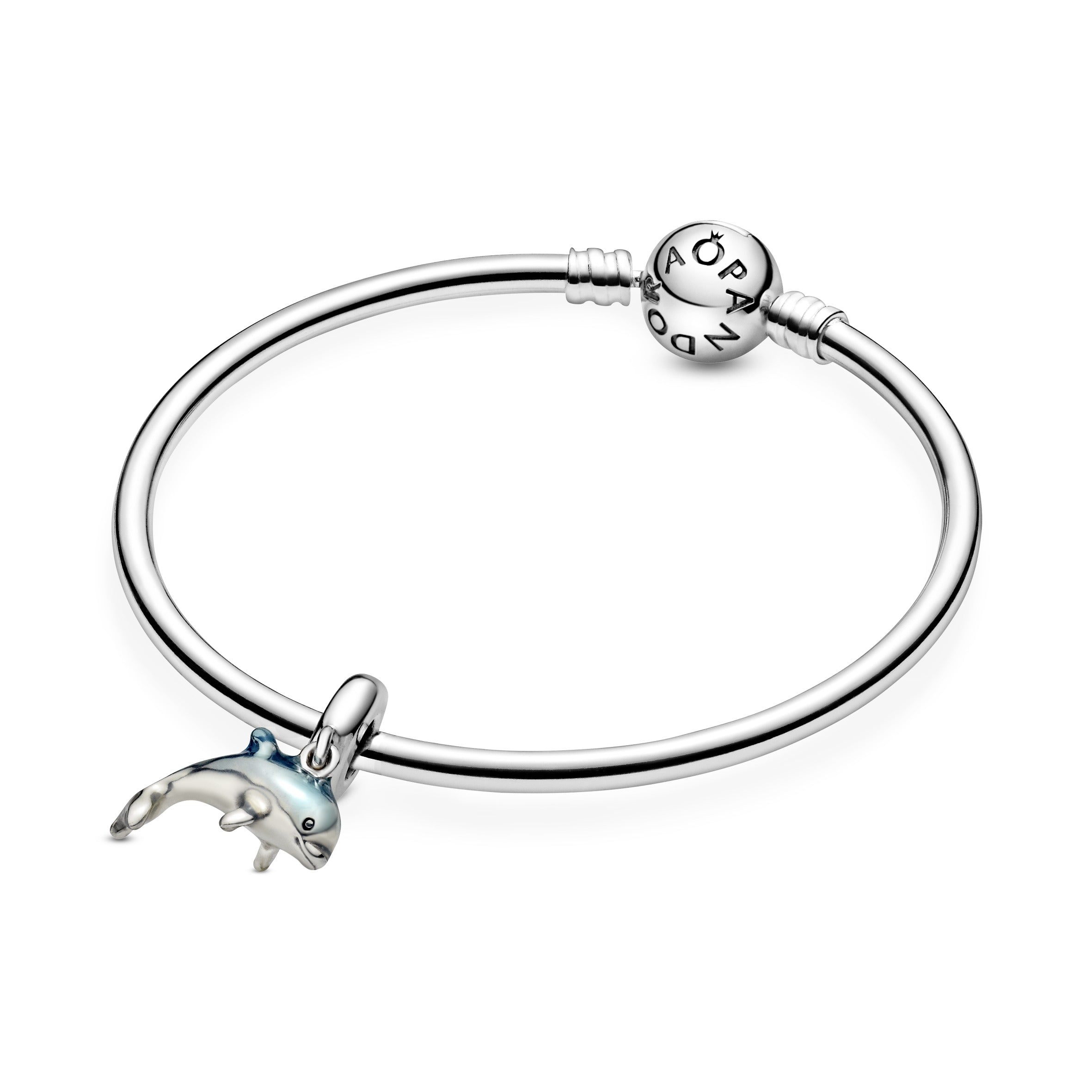PANDORA Shimmering Dolphin Dangle Charm Crystals Blue Animals Charms Bracelet Charm Jewelry Gift