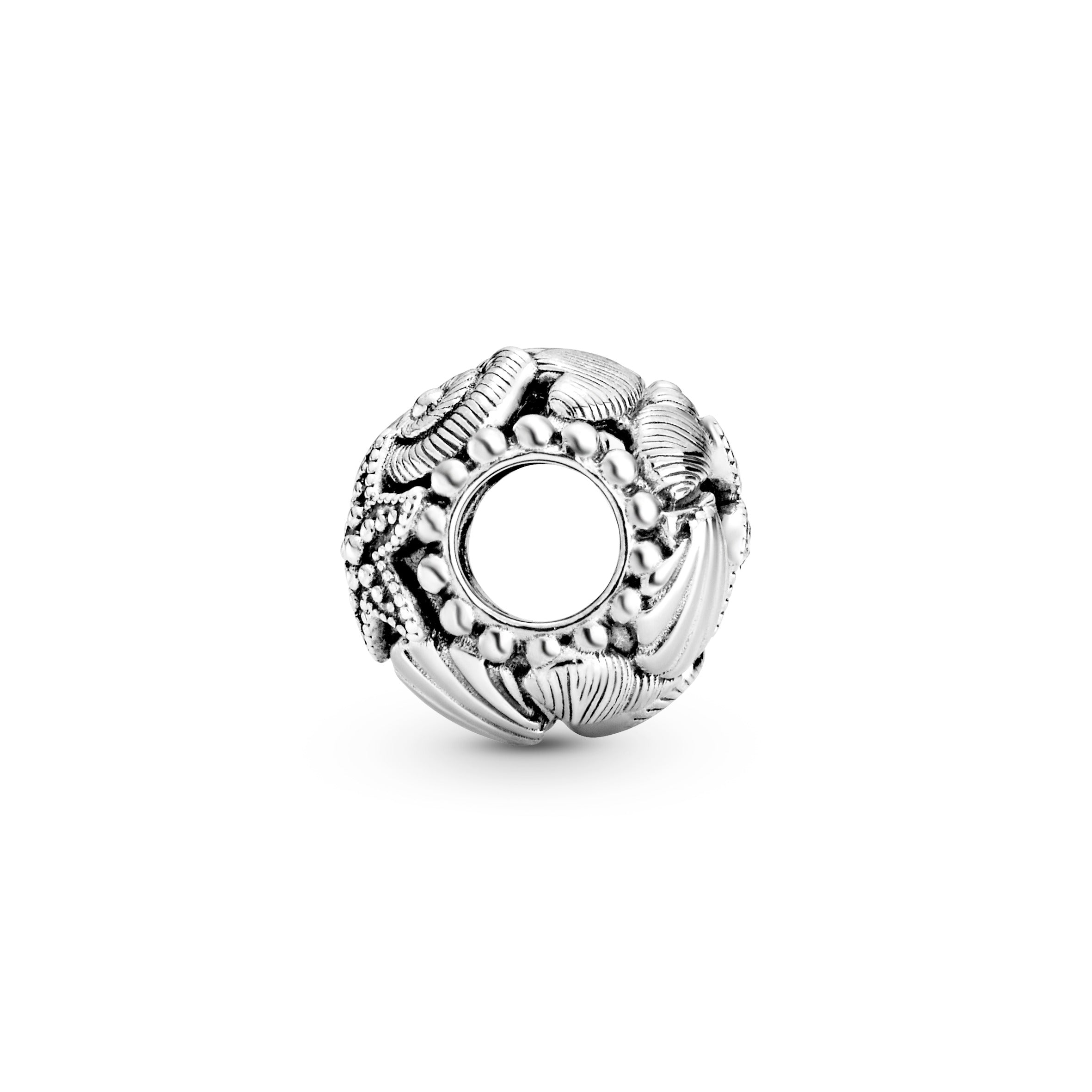 PANDORA Openwork Starfish Shells And Hearts Charm Sterling Silver Charms Bracelet Charm Jewelry Gift