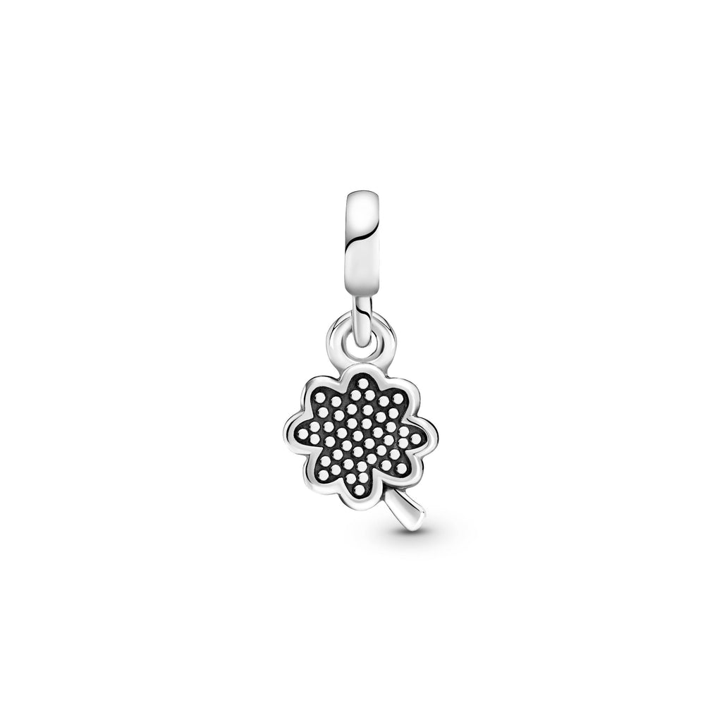 PANDORA My Four-leaf Clover Dangle Charm Crystals Green Charms Bracelet Charm Jewelry Gift