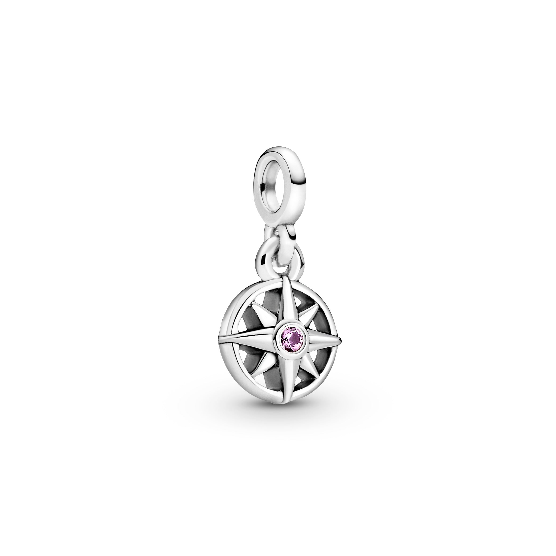 PANDORA My Compass Dangle Charm Crystals Pink Charms Bracelet Charm Jewelry Gift