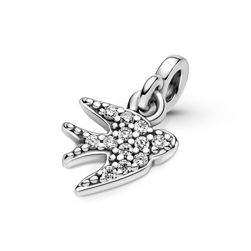 PANDORA My Swallow Dangle Charm Cubic Zirconia Charms Bracelet Charm Jewelry Gift